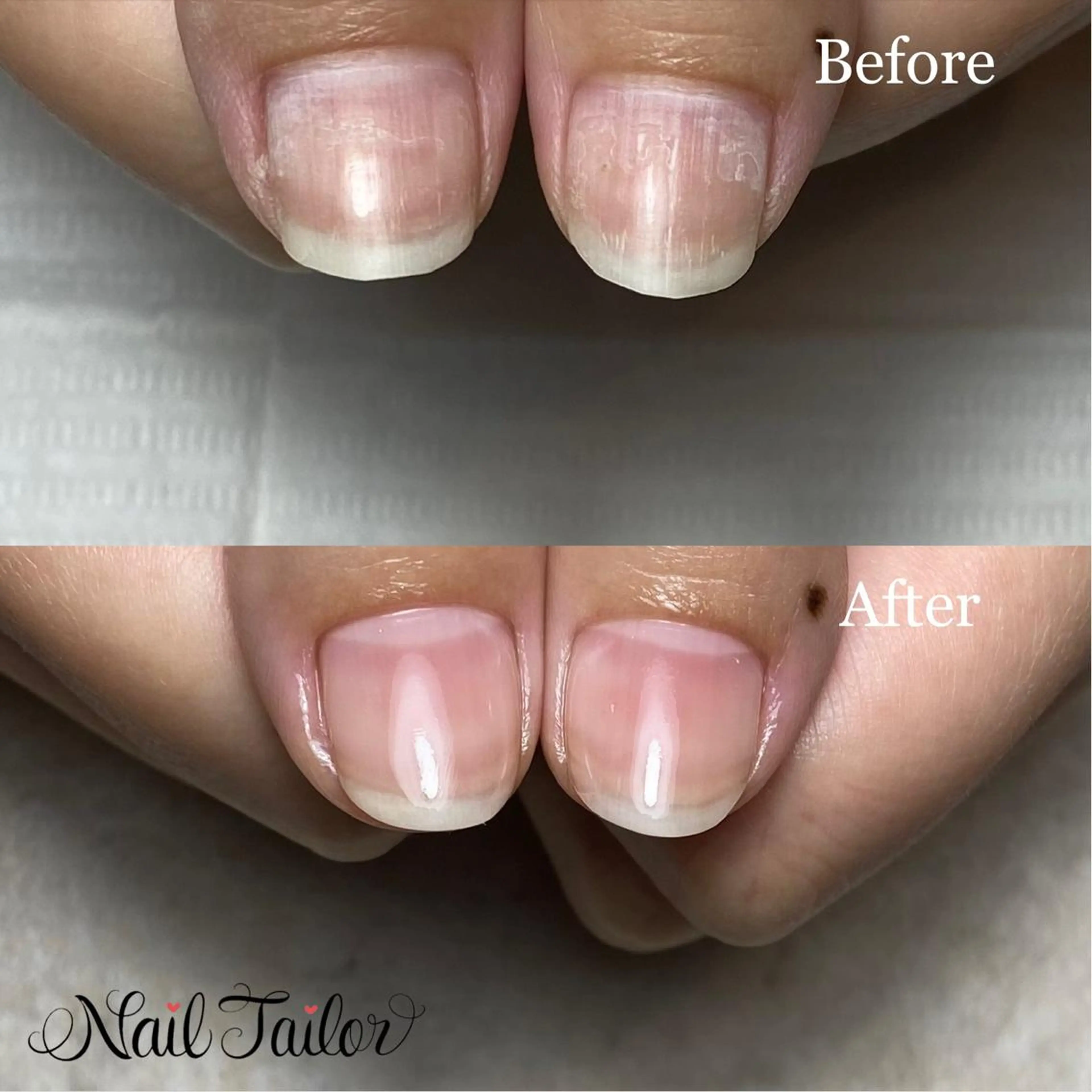 ネイル クリアネイル 長さ出し ジェルネイル NailTailor ネイルテイラーのネイルデザイン