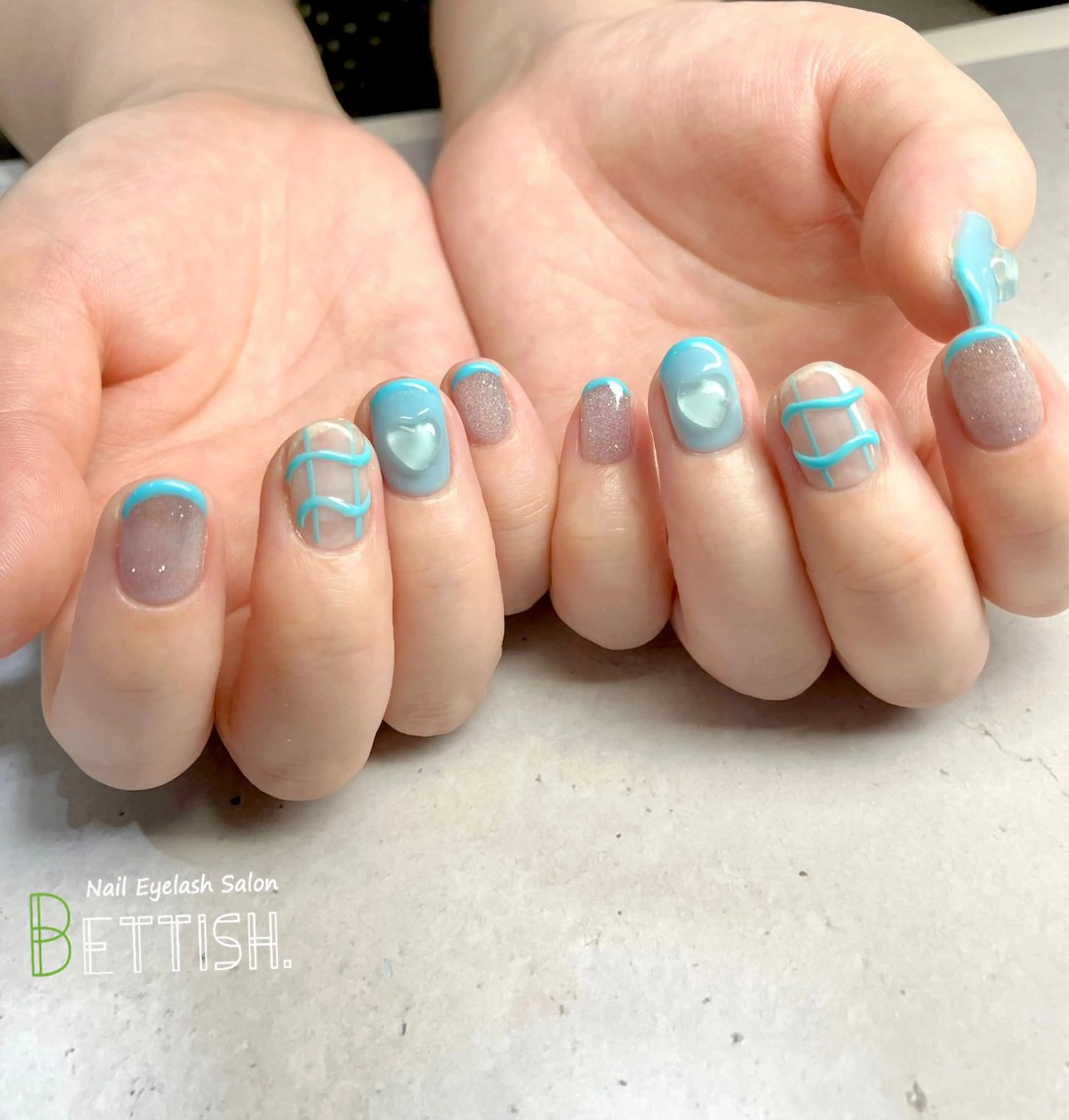 ネイル ブルー ハンドネイル BETTISH. KUMIKO☺︎︎のネイルデザイン