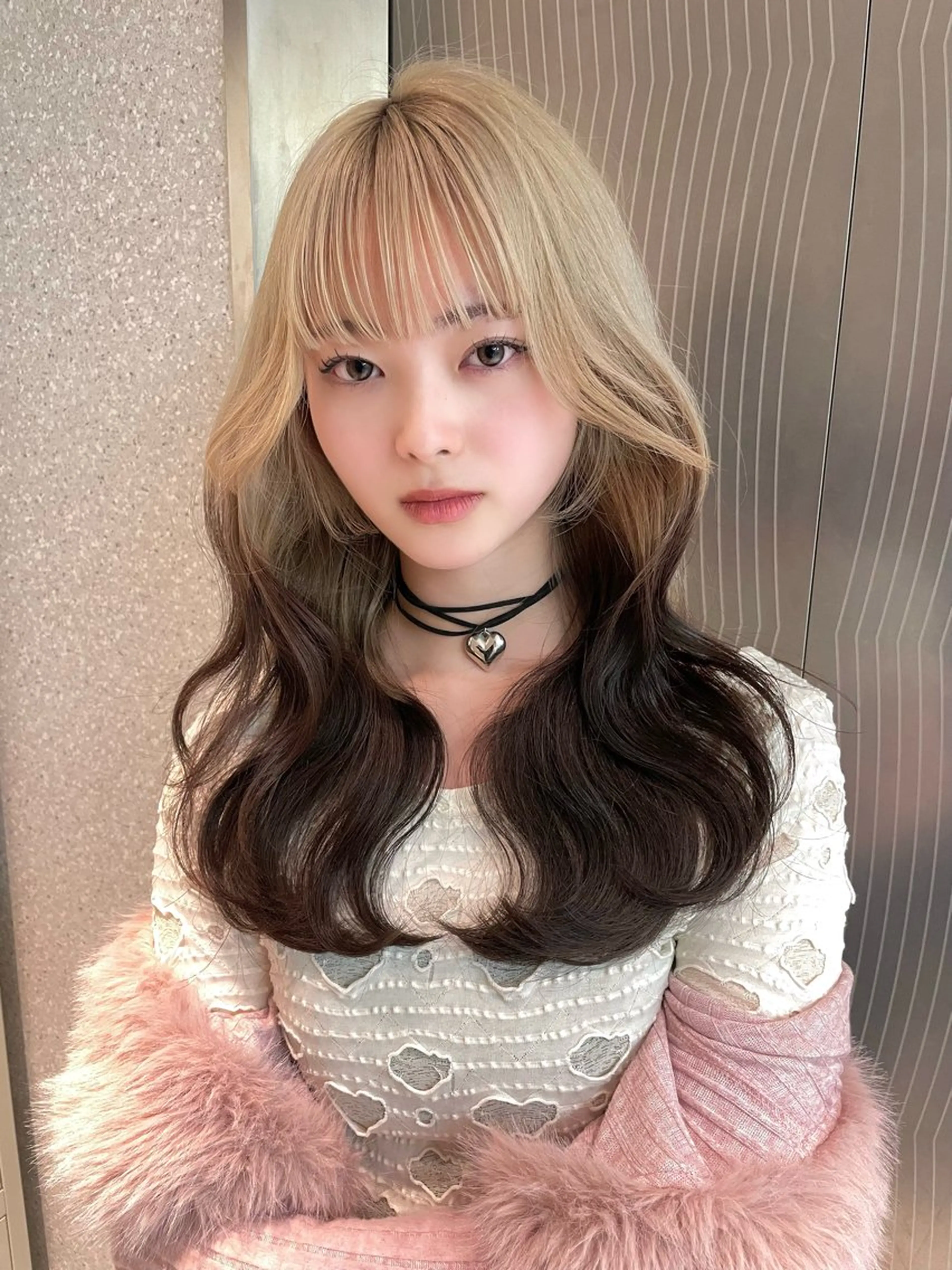 ロング カラー 透明感カラー カット ヘアカラー 香月 元希のヘアスタイル