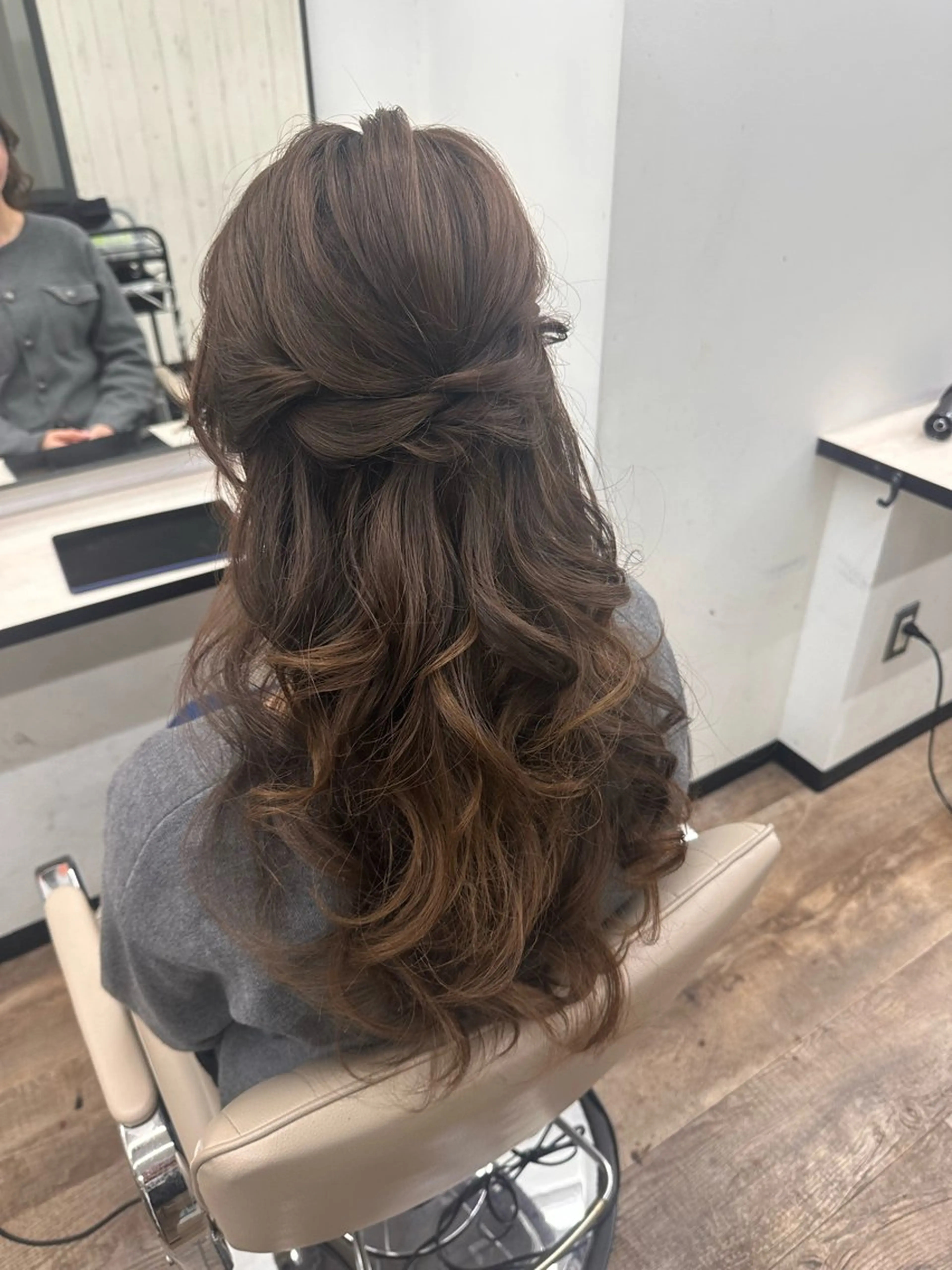 ヘアアレンジ ハーフアップ ⟡.·mamiya 縮毛矯正/ヘアセットのヘアスタイル