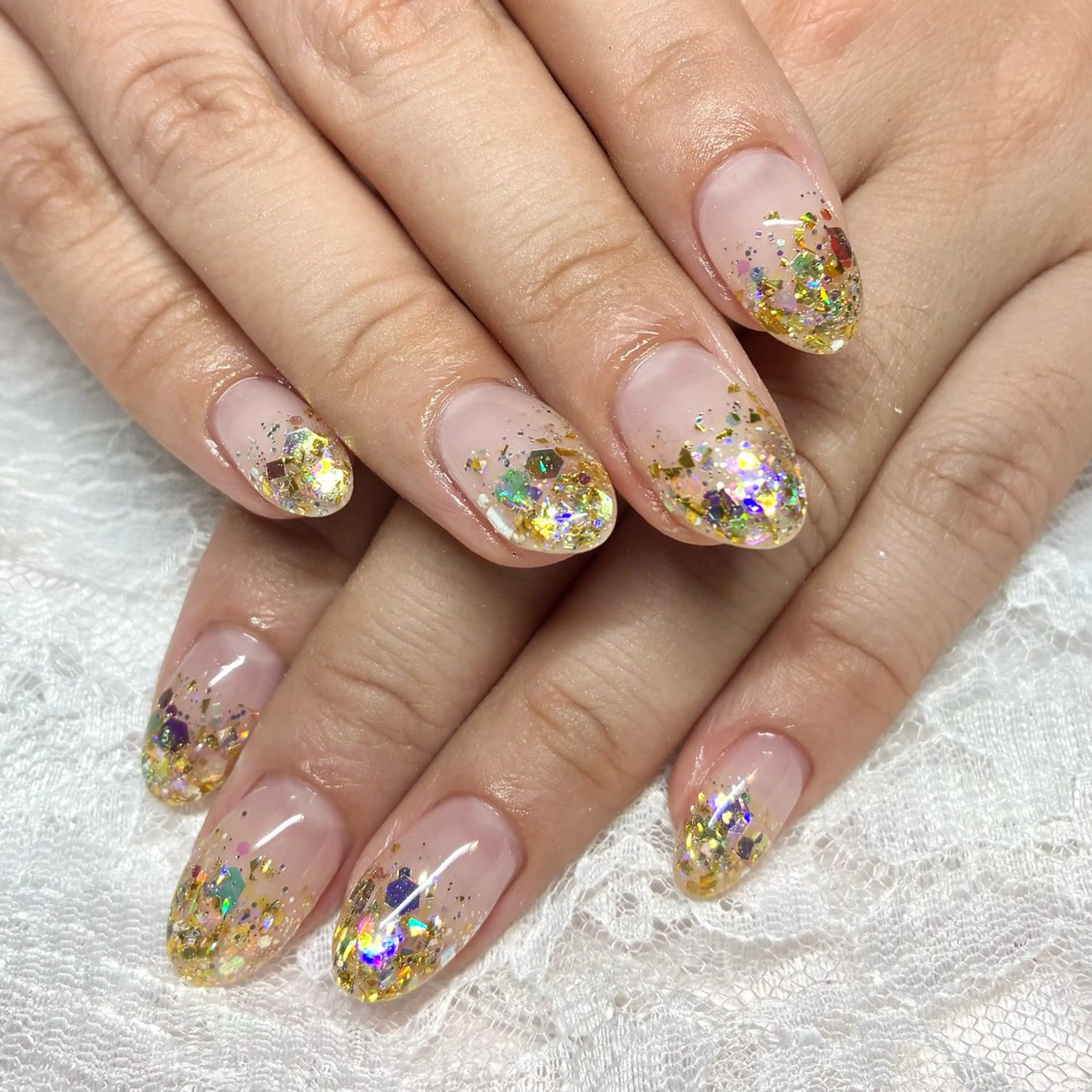 ネイル ホログラムネイル ハンドネイル Nail ヌシん家 AKANEのネイルデザイン