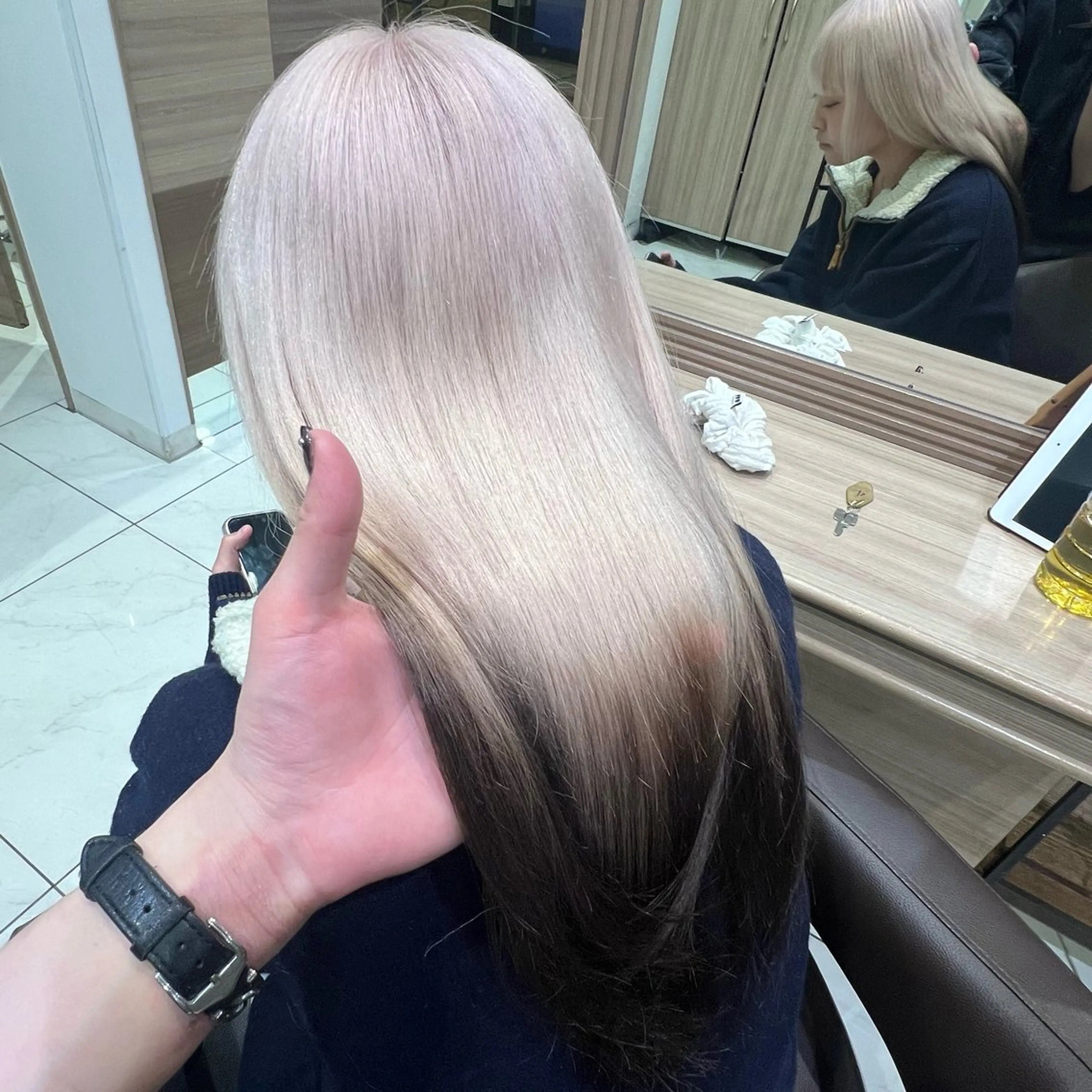 ロング カラー ヘアカラー トリートメント ブリーチ/デザイン 💎ryuyaのヘアスタイル