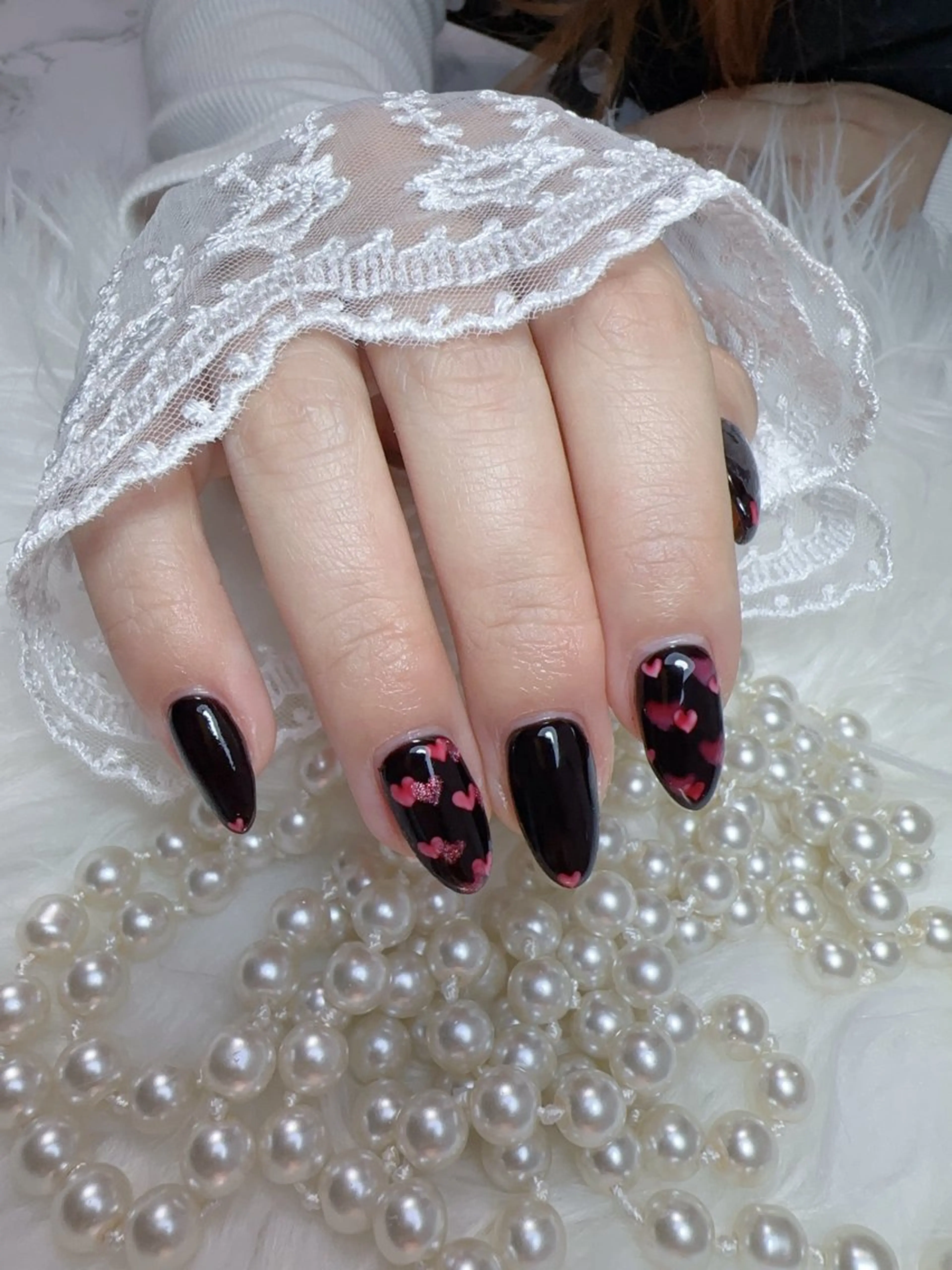 ネイル 持ち込み ネイルチップ バレンタイン 高橋 ユキのネイルデザイン