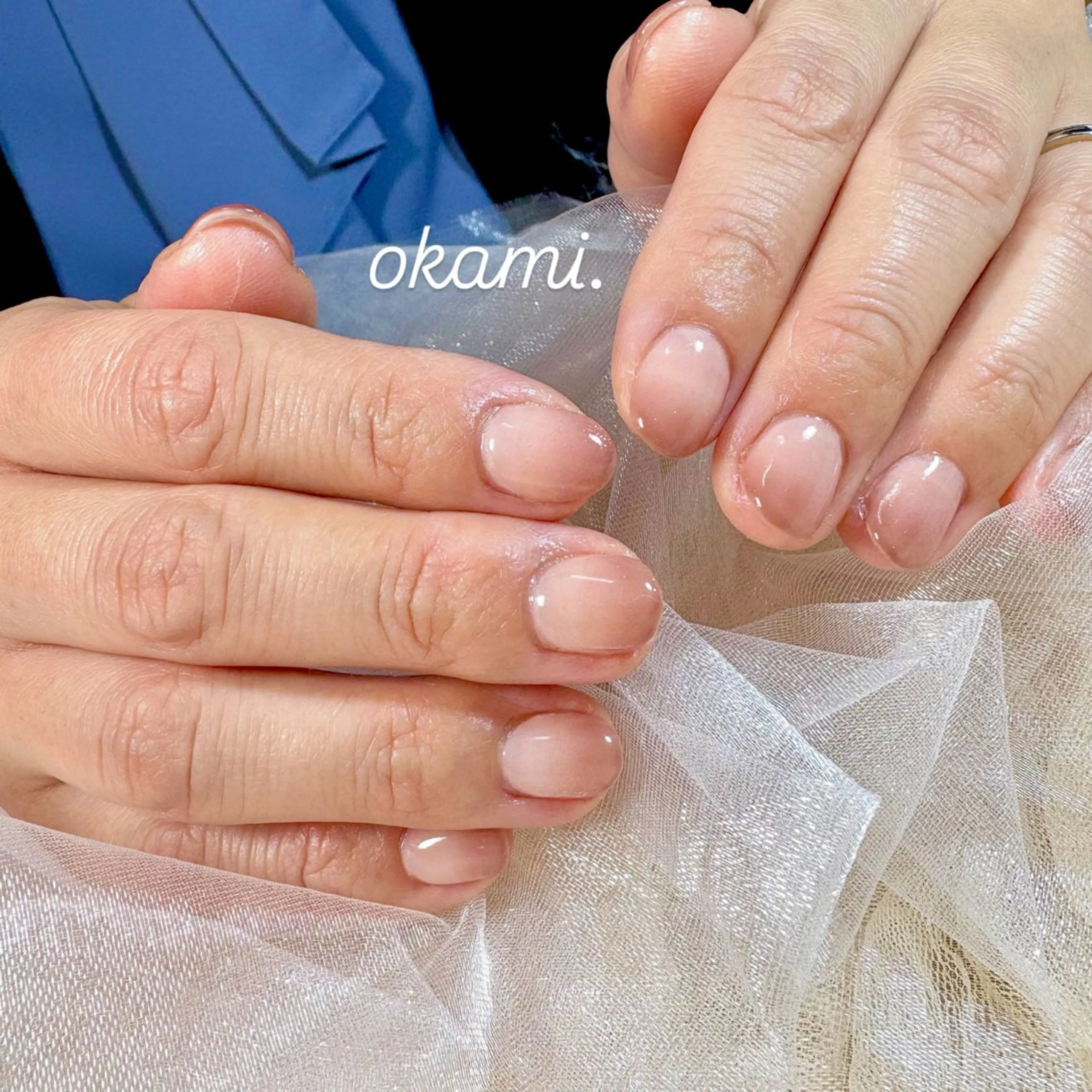 ネイル グラデーション シンプルネイル 津久井 美紅のネイルデザイン