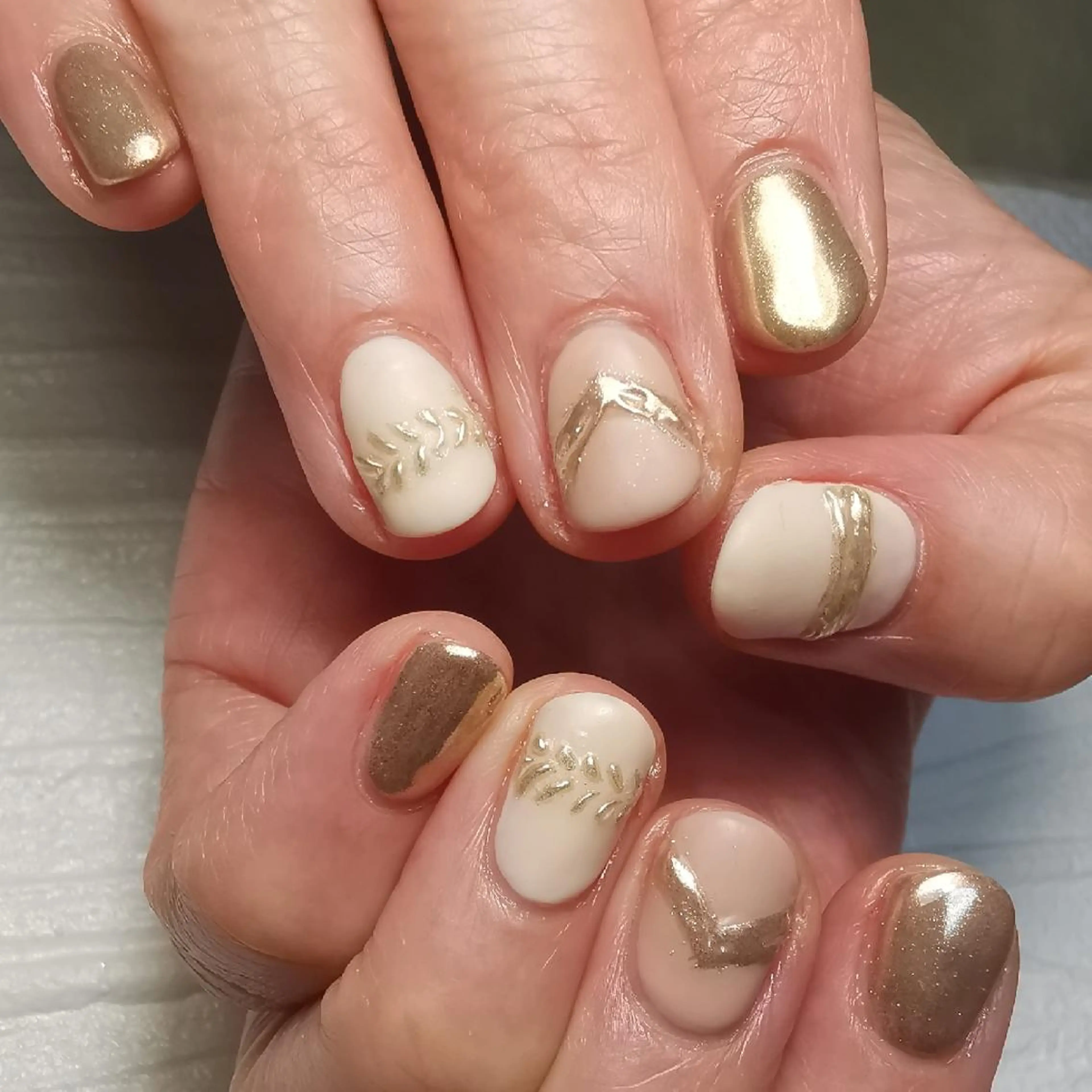 ネイル マットネイル ミラーネイル ハンドネイル reve あやののネイルデザイン