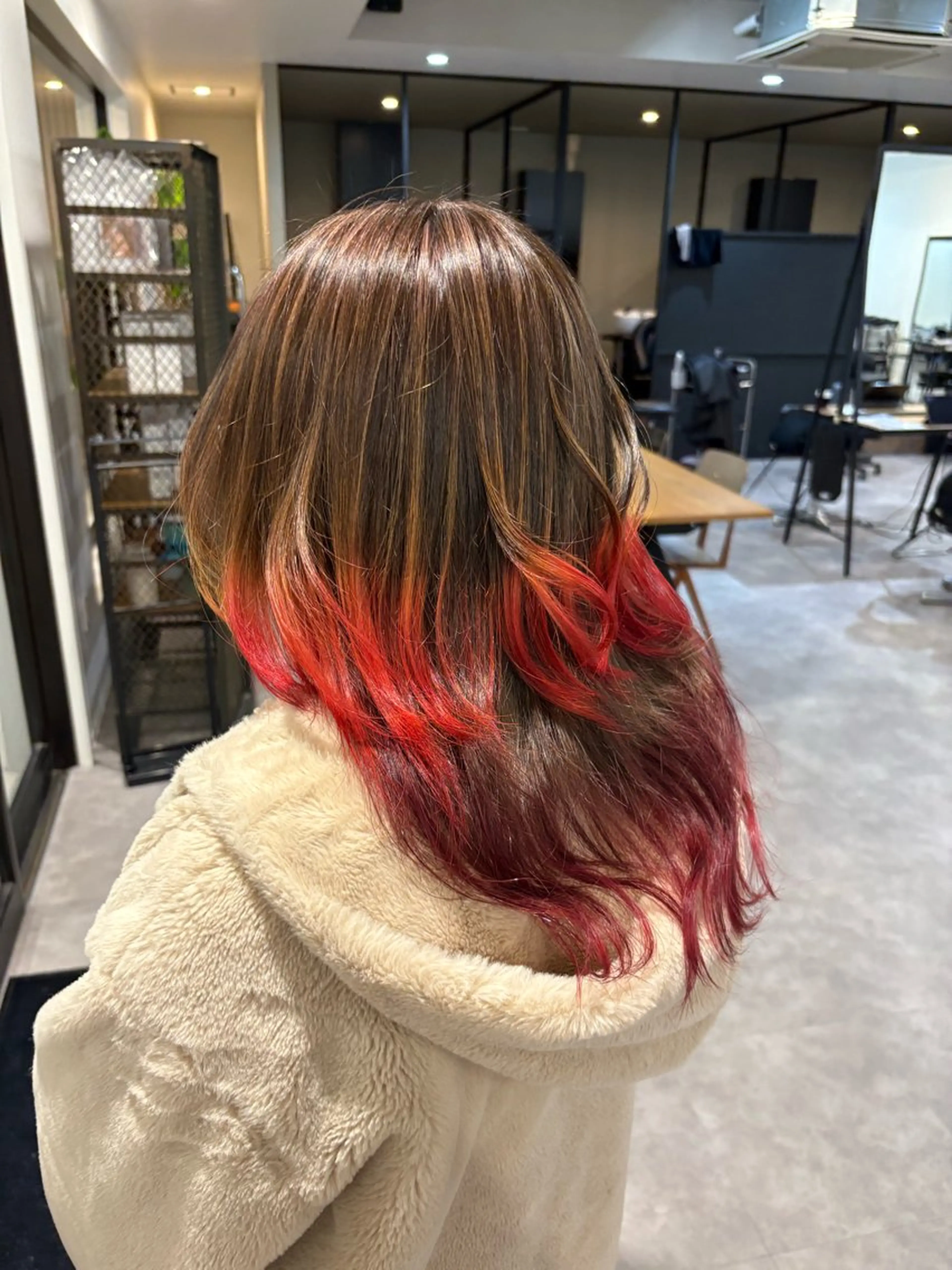 セミロング ハイライト ヘアカラー トリートメント number＋ / 璃々花のヘアスタイル
