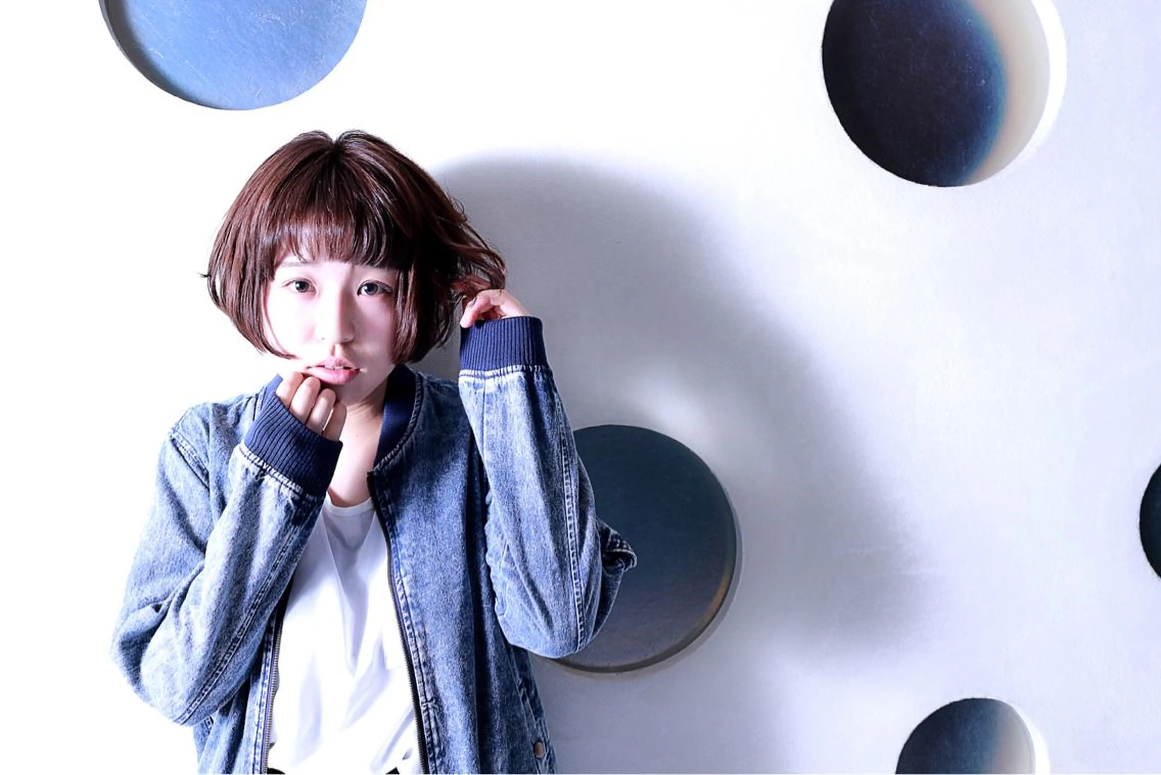 ショート ミディアム カラー パーマ 川間 将彦のヘアスタイル