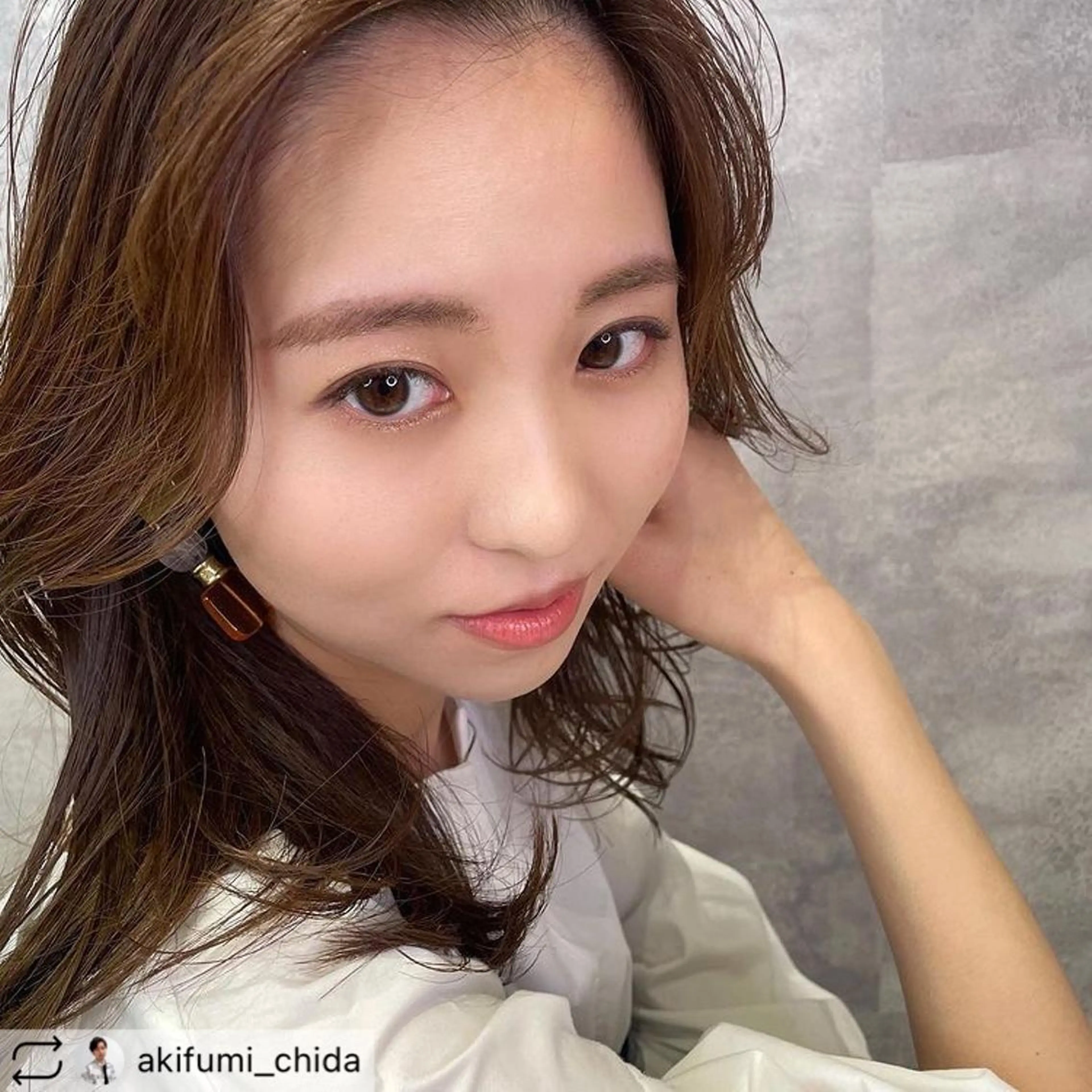 ミディアム チダアキフミ Ash大森のヘアスタイル