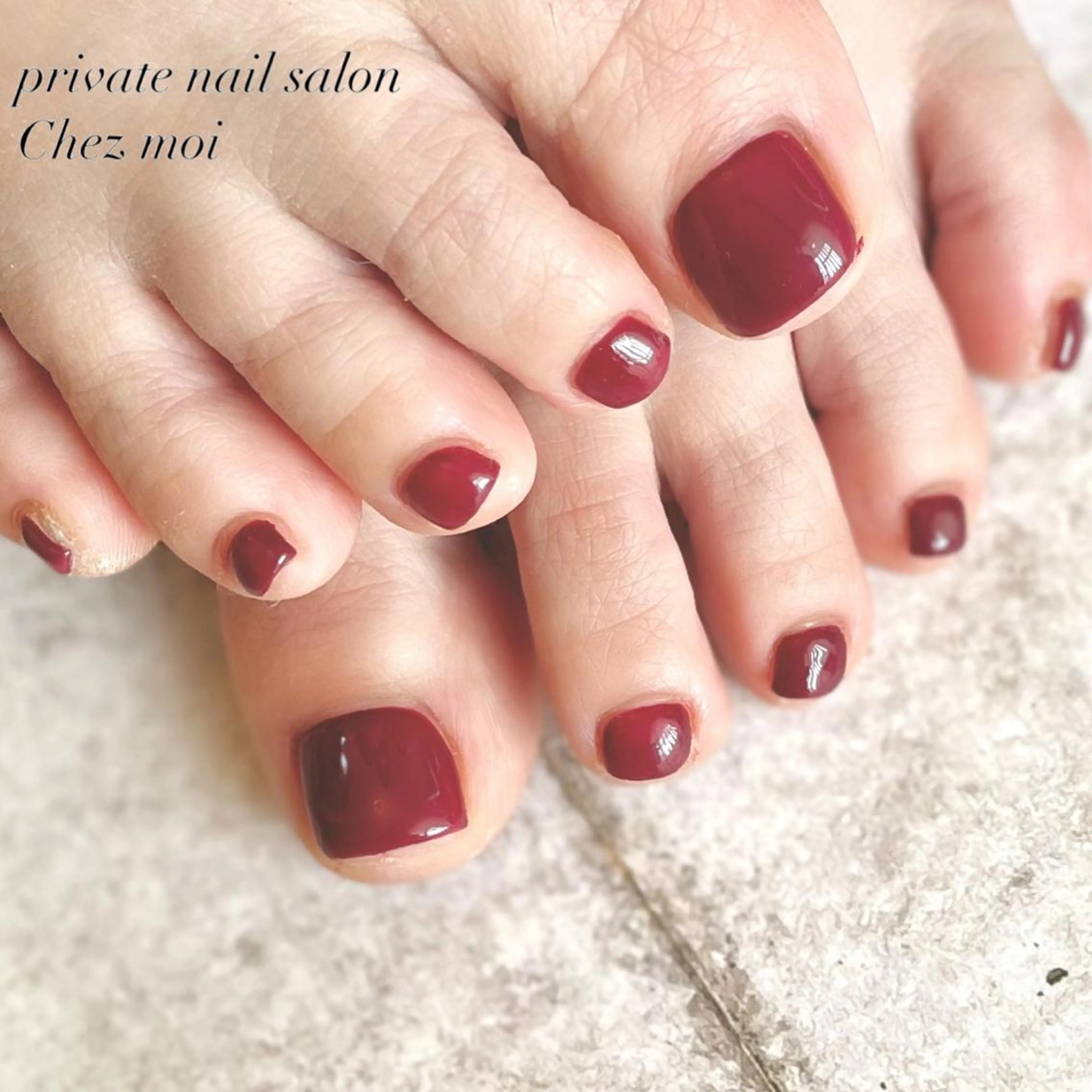 ネイル フットネイル ワンカラーネイル KOMINE TOMOKOのネイルデザイン