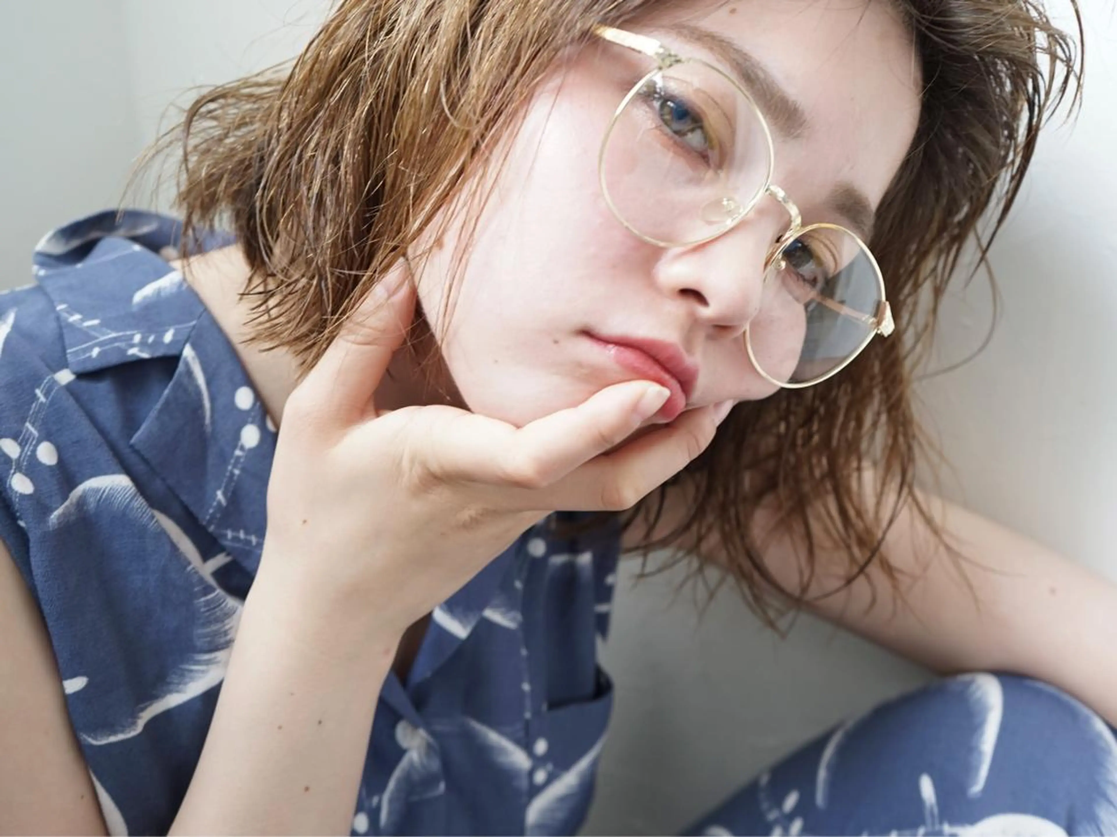 ミディアム カラー ボブ 花井 啓好のヘアスタイル