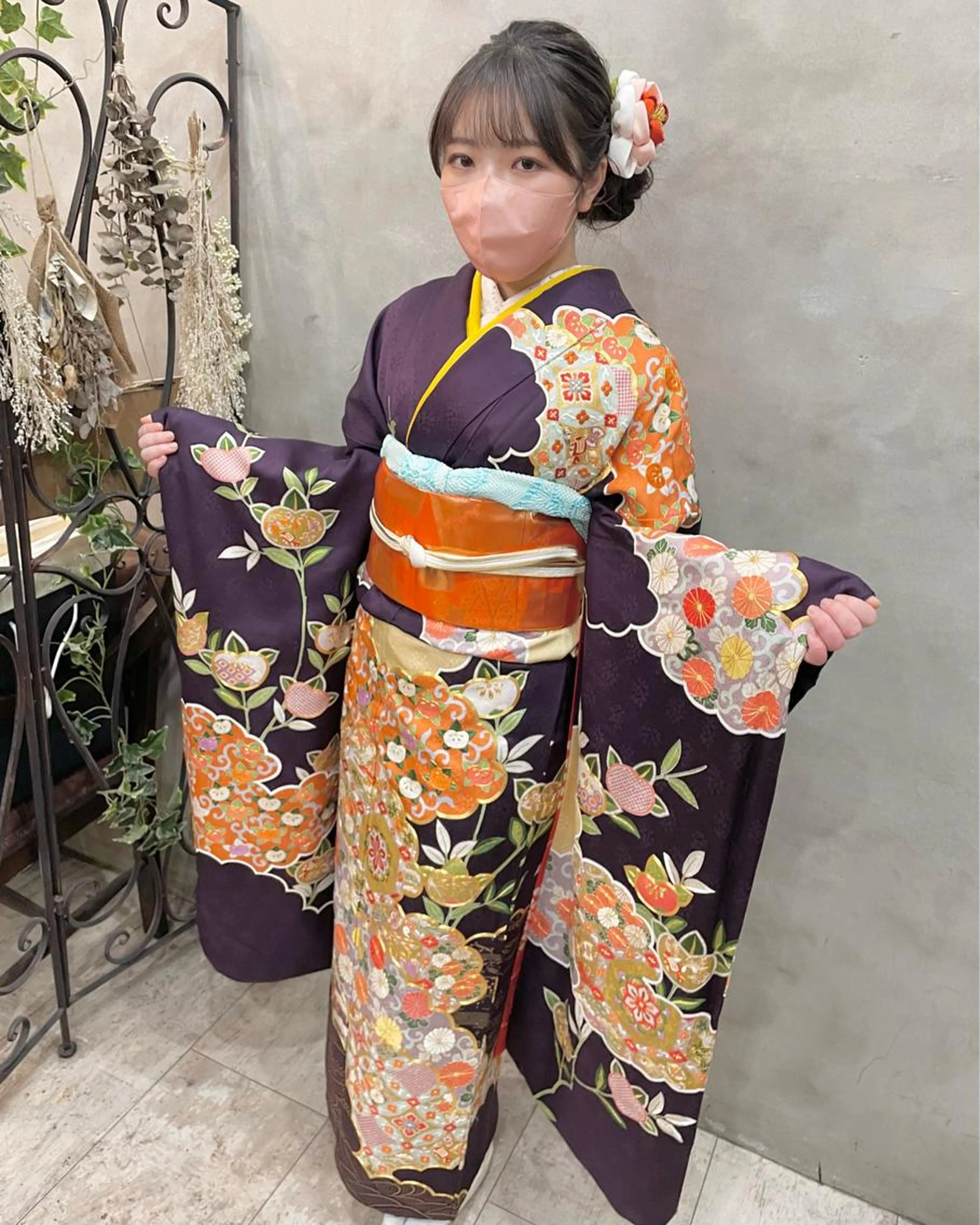 ［振袖,袴］ヘアセット+着付け👘✨¥13200+[指名料¥500]の写真