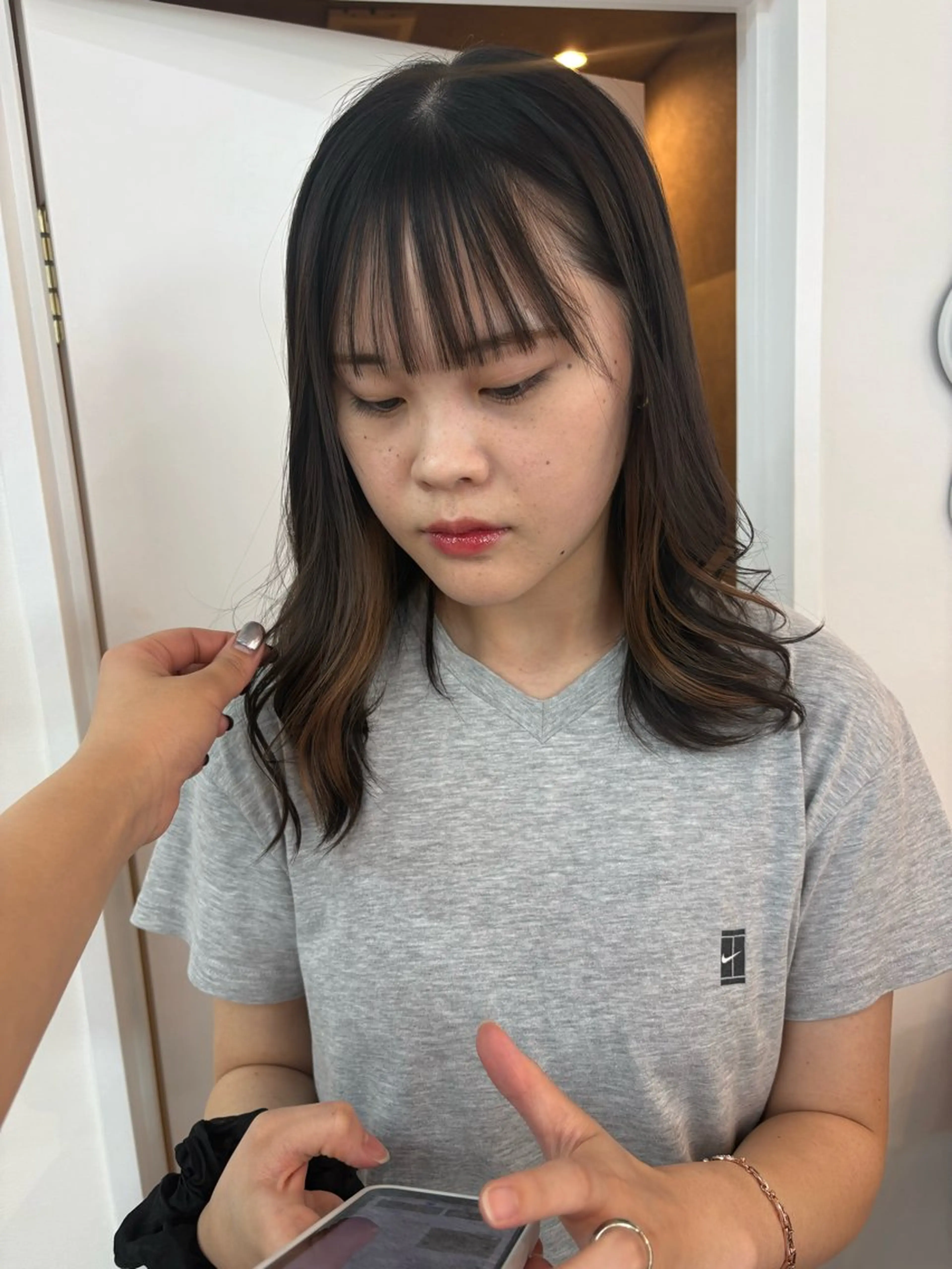 ミディアム カラー ヘアカラー hair design chouchou所属・ichika/福岡 /透明感カラー🤎のヘアスタイル