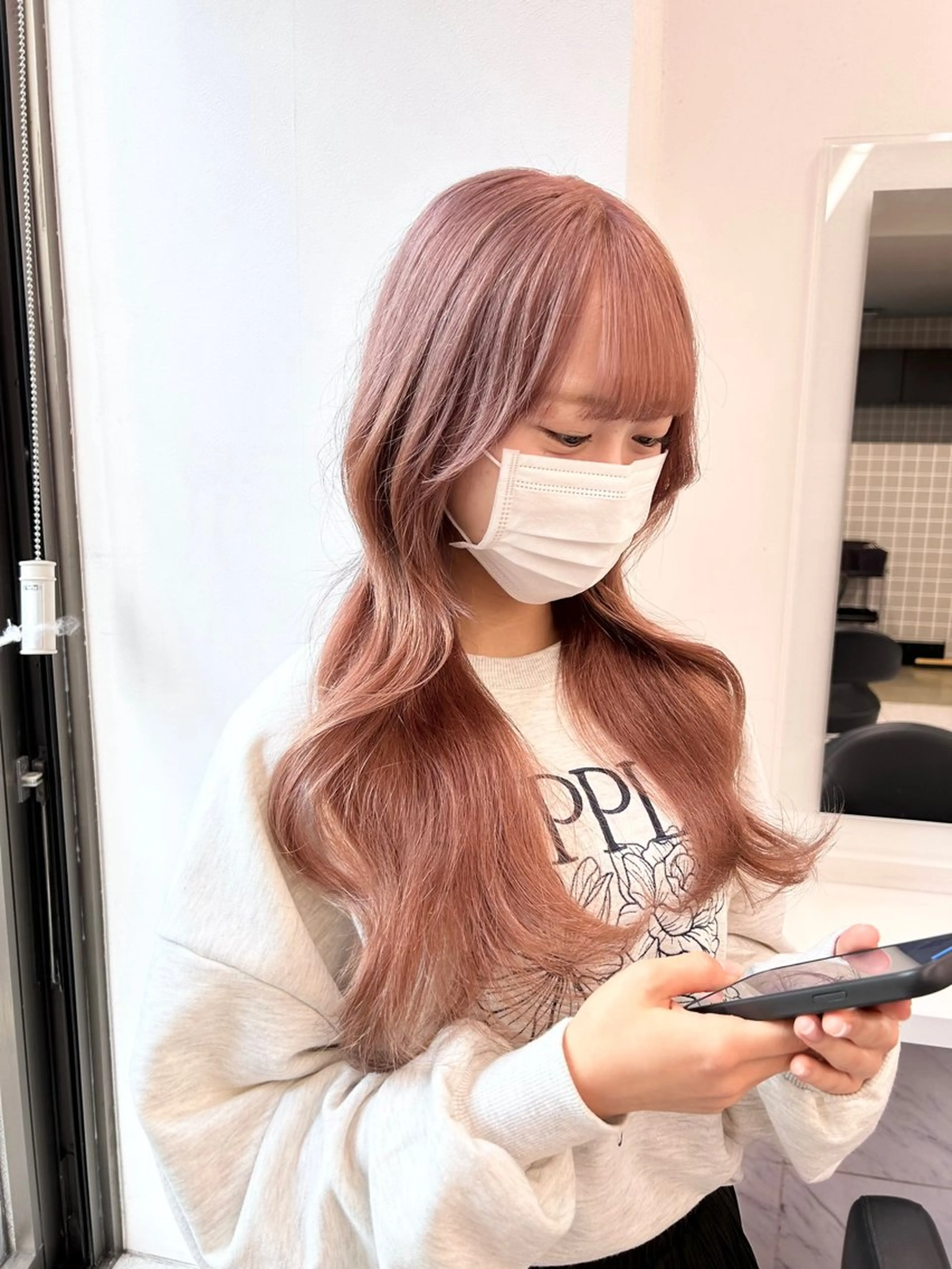 カラー ヘアカラー トリートメント 透明感ベージュ🤎 ナチュラルレイヤーのヘアスタイル