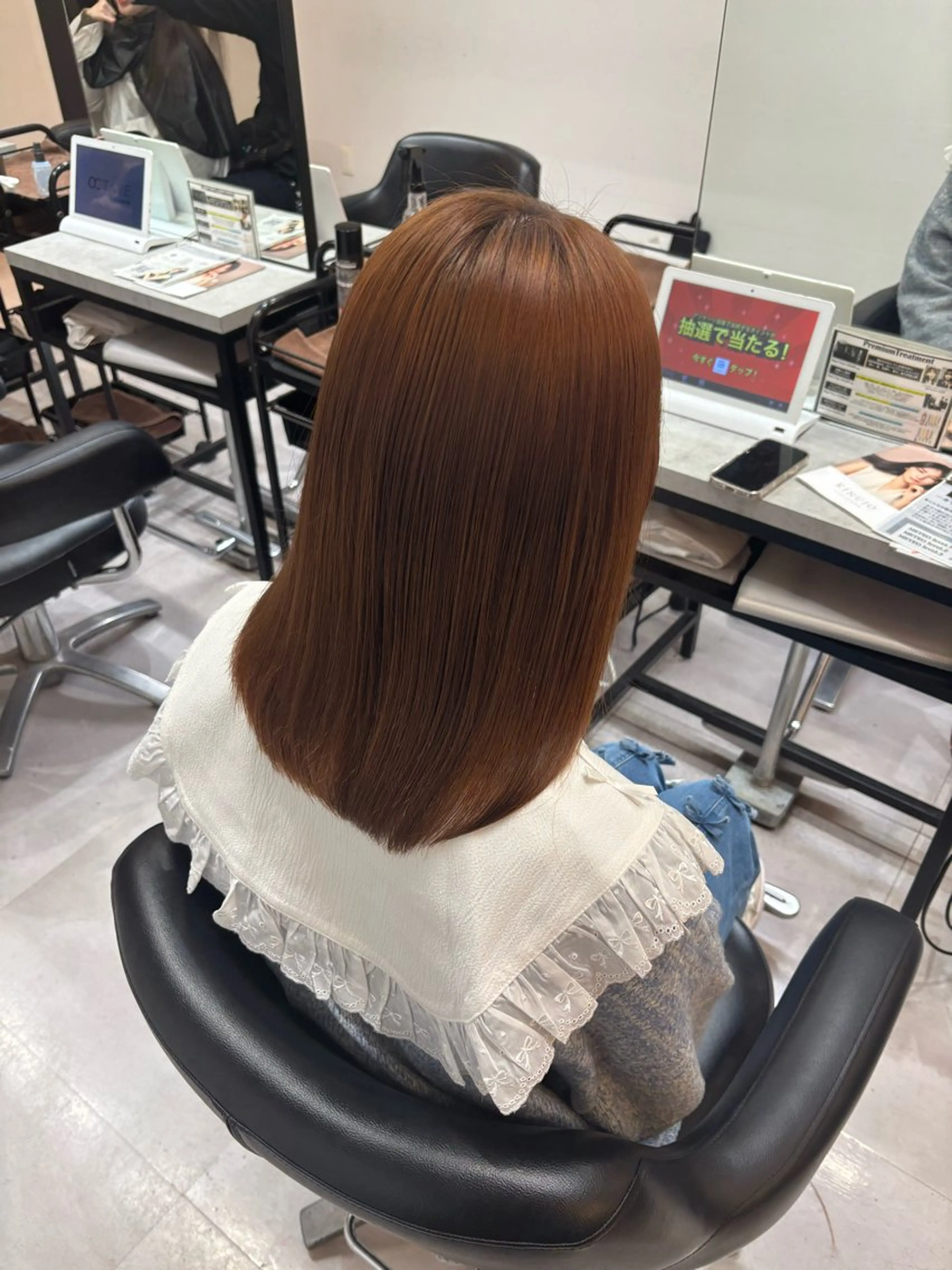 セミロング ヘアカラー トリートメント 🌙髪質改善カラー Momoka🦋のヘアスタイル