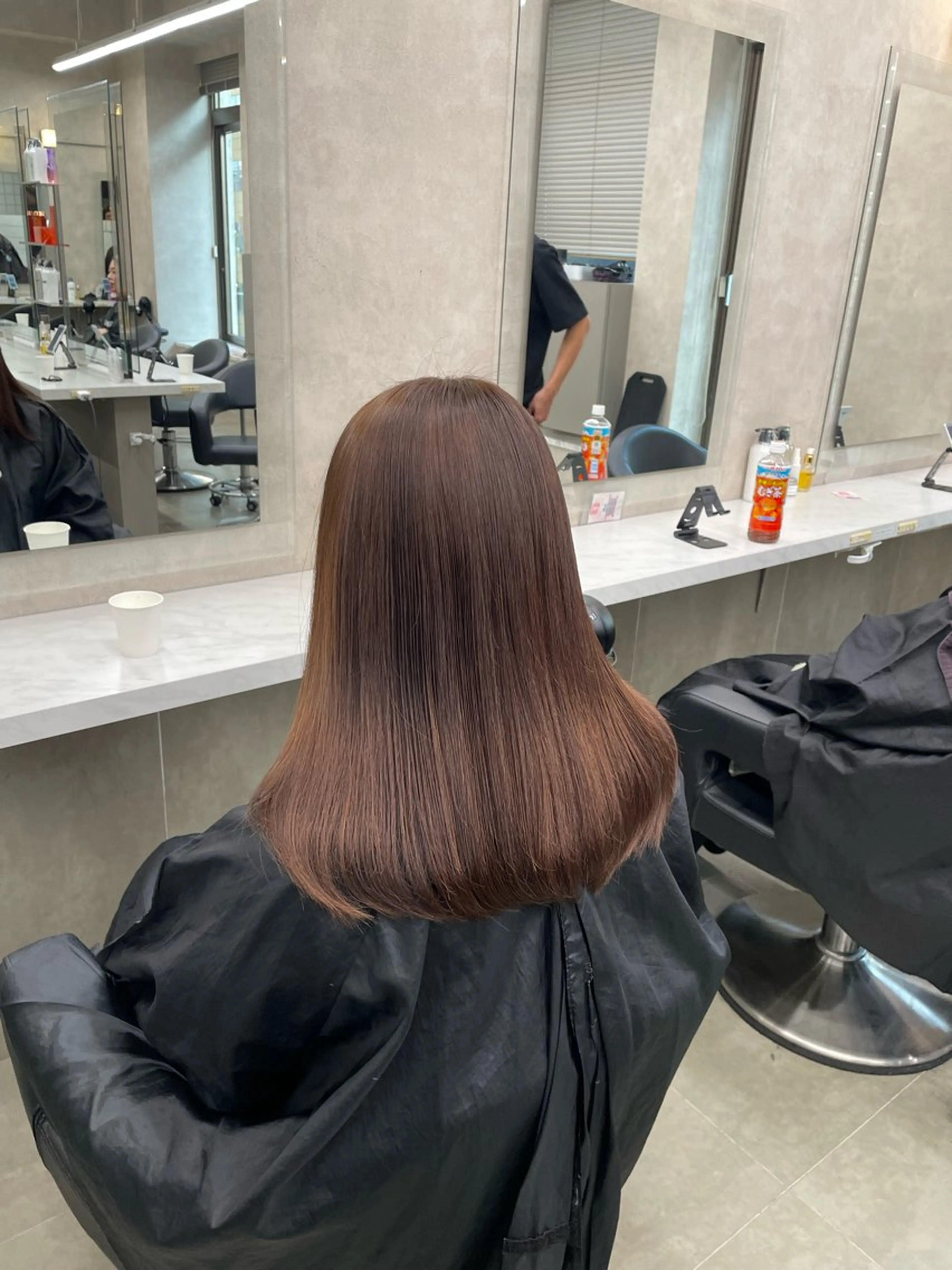 セミロング カラー ヘアアレンジ ヘアカラー トリートメント ヘアセット 💗横浜美容室 💗HARUNAのヘアスタイル