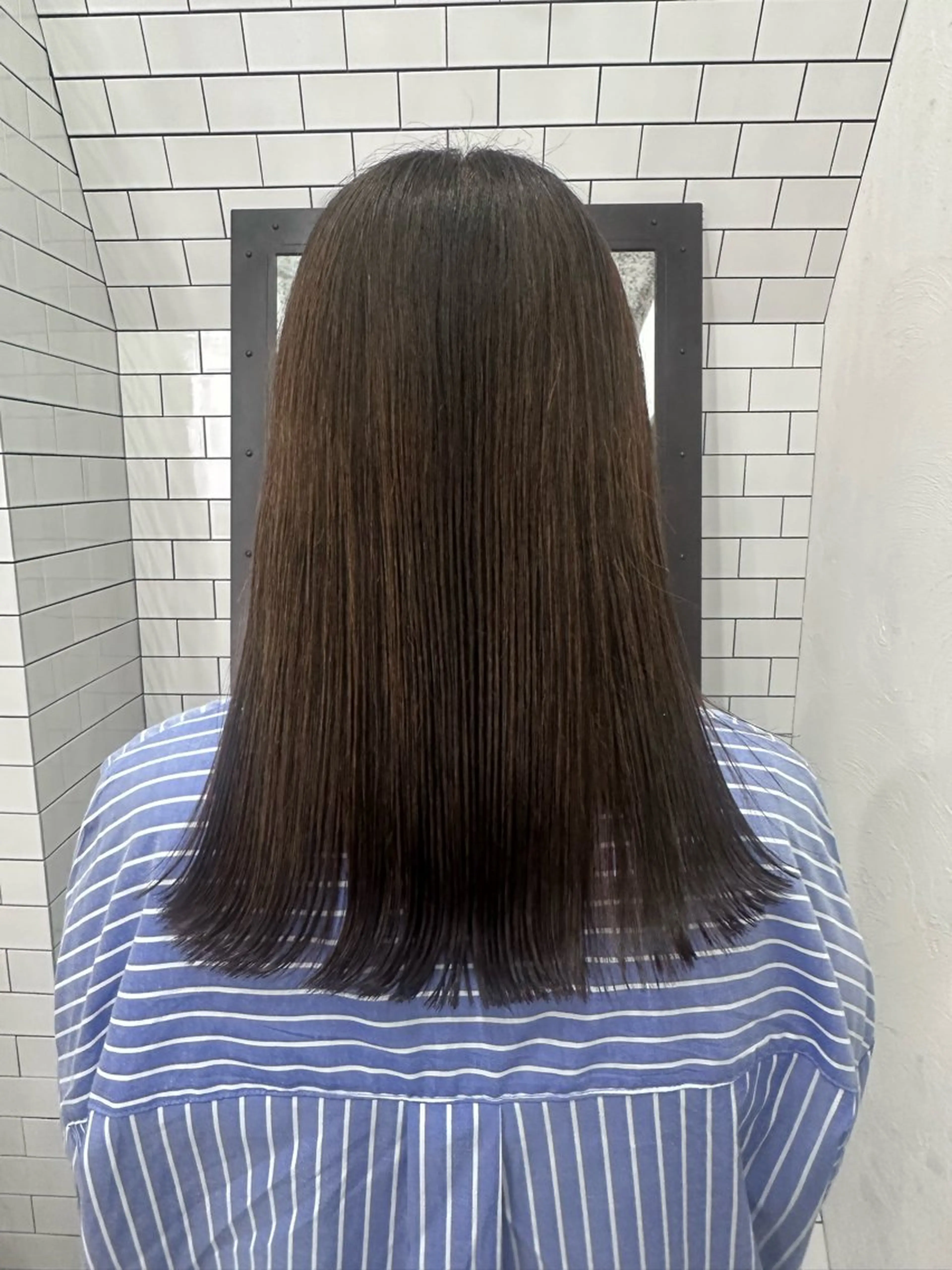 セミロング カット 縮毛矯正 妙見 知洋のヘアスタイル