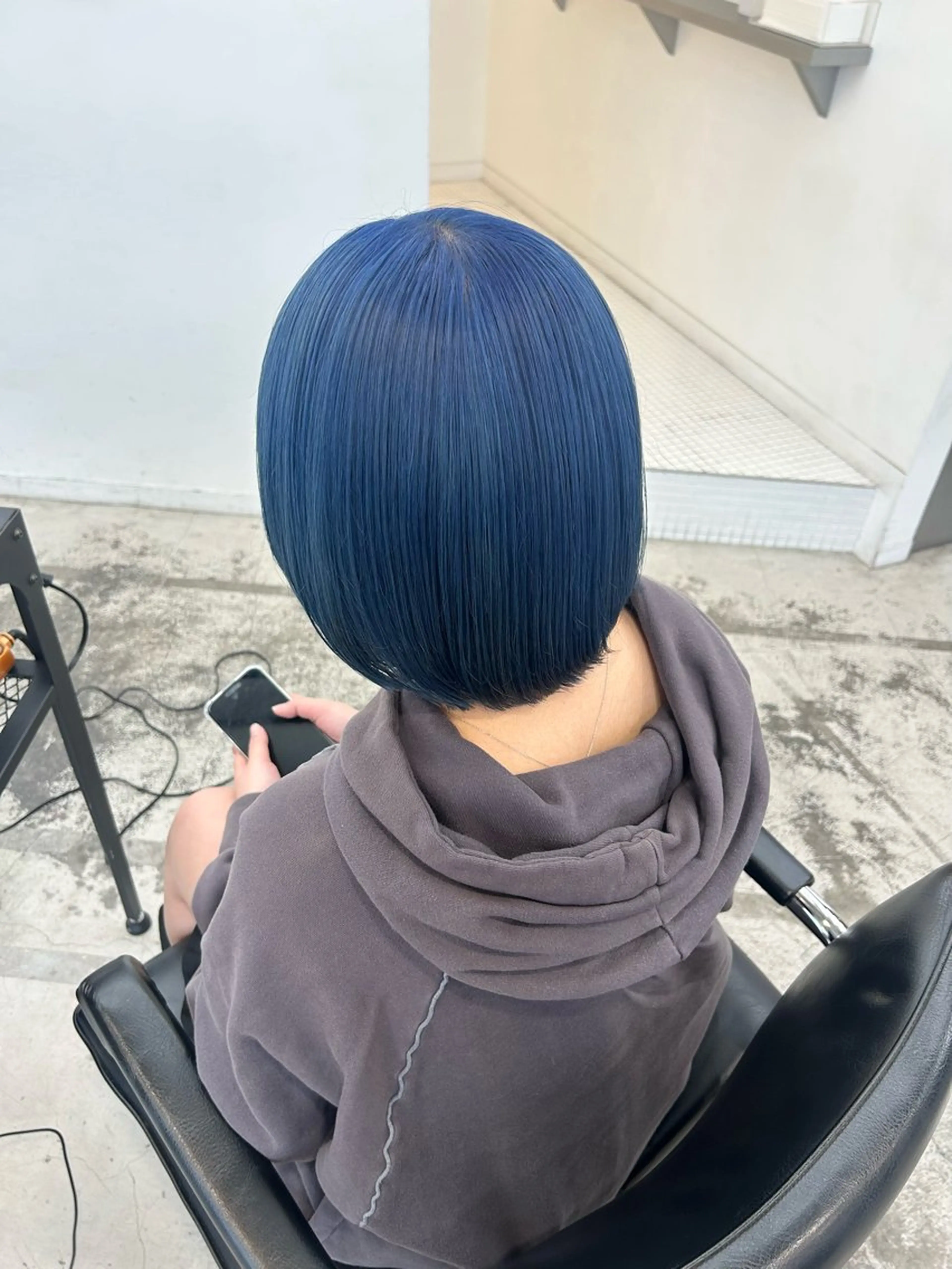 ミディアム カラー ヘアアレンジ ブルーカラー ヘアカラー ブリーチ 🎀 エクステ ♡さや♡のヘアスタイル