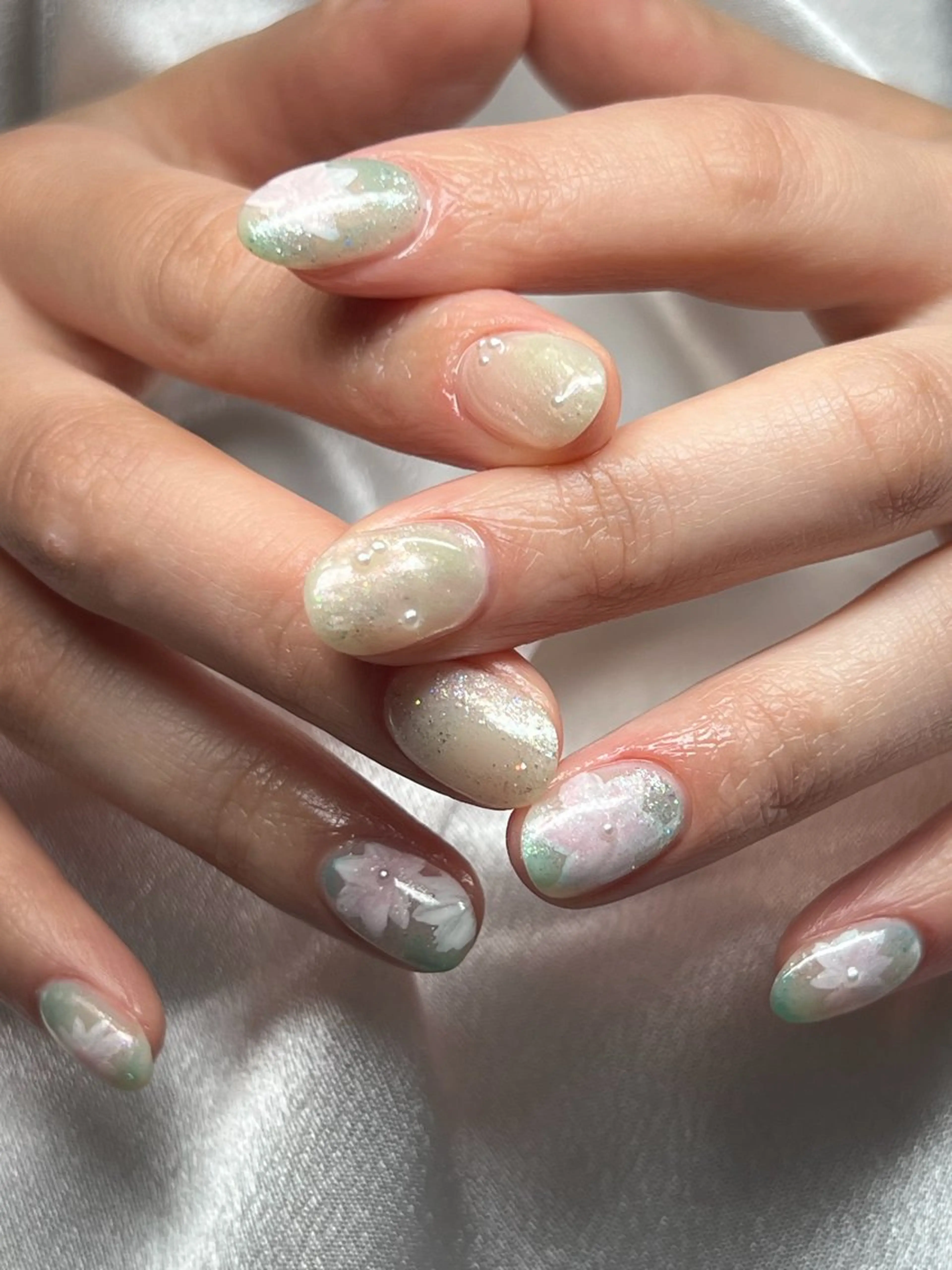 ネイル ジェルネイル パラジェル ハンドネイル 鮎川 沙希のネイルデザイン