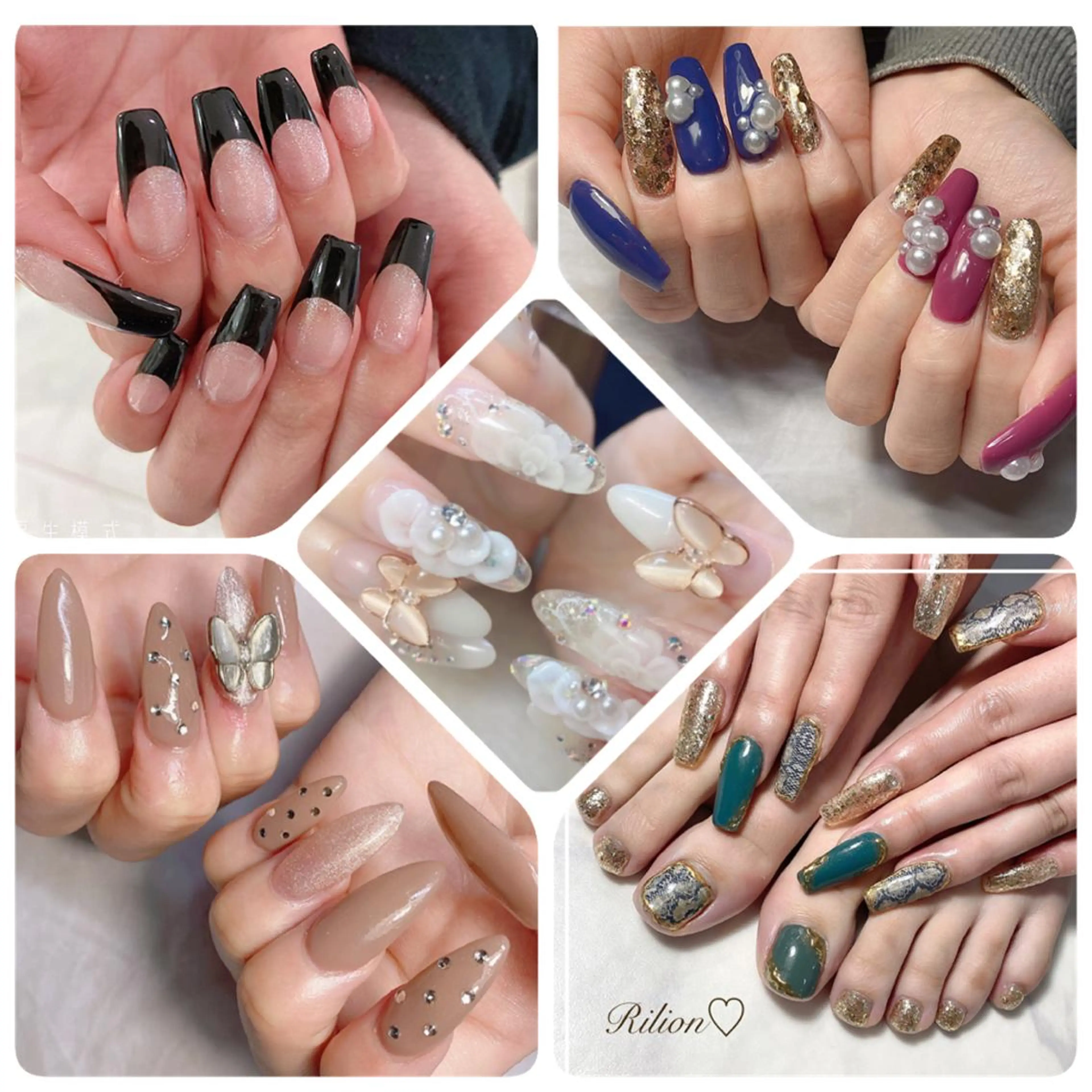 ネイル アートネイル 長さ出し スカルプネイル RiLion💗 Risa🦋💜のネイルデザイン