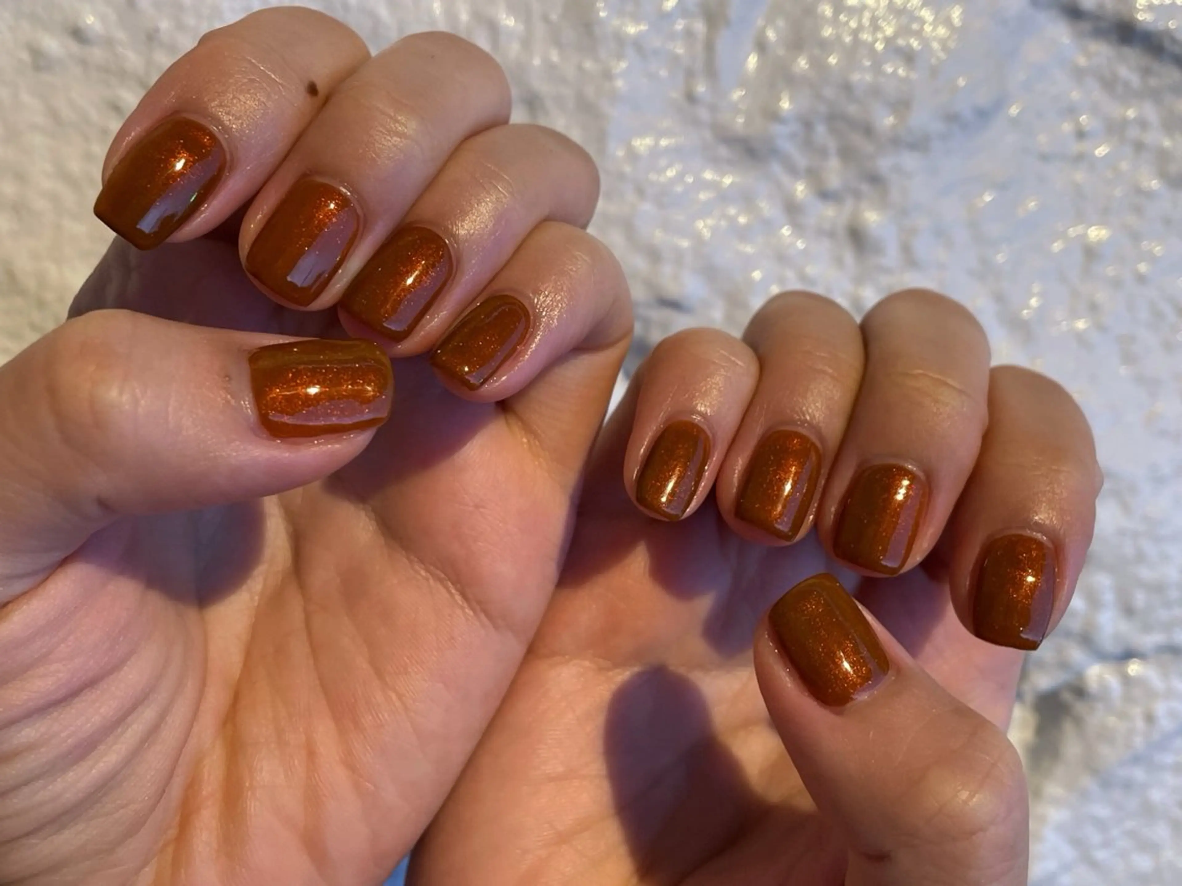ネイル ブラウン クリアネイル ラメ(グリッター) マグネットネイル ミラーネイル k. mioのネイルデザイン