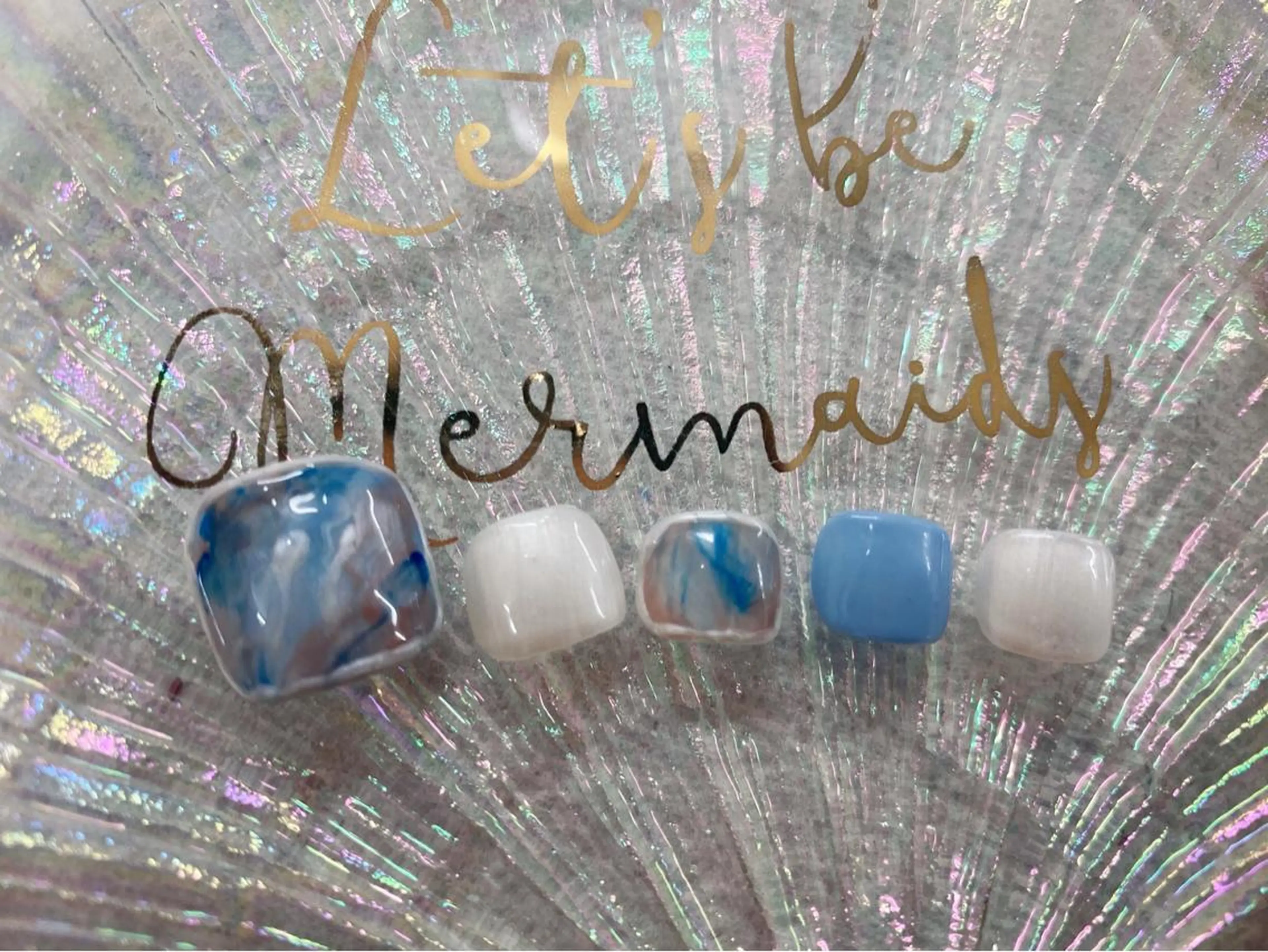 ネイル フットネイル I-nailロング /ワンホン/キラキラのネイルデザイン