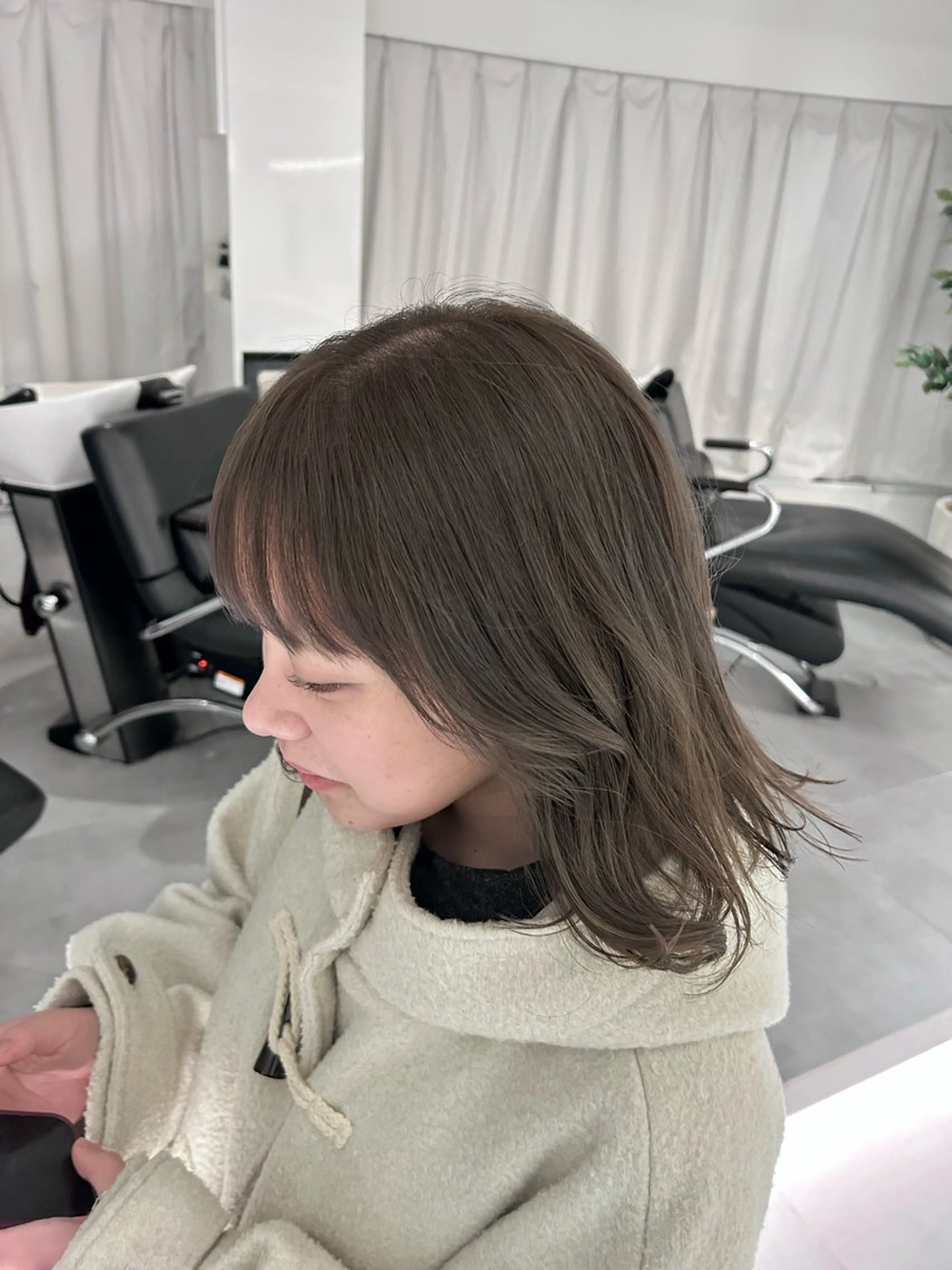 0.5ブリーチ➕5種トリートメント🤍金髪にならない透け感色素薄めカラー🪞の写真