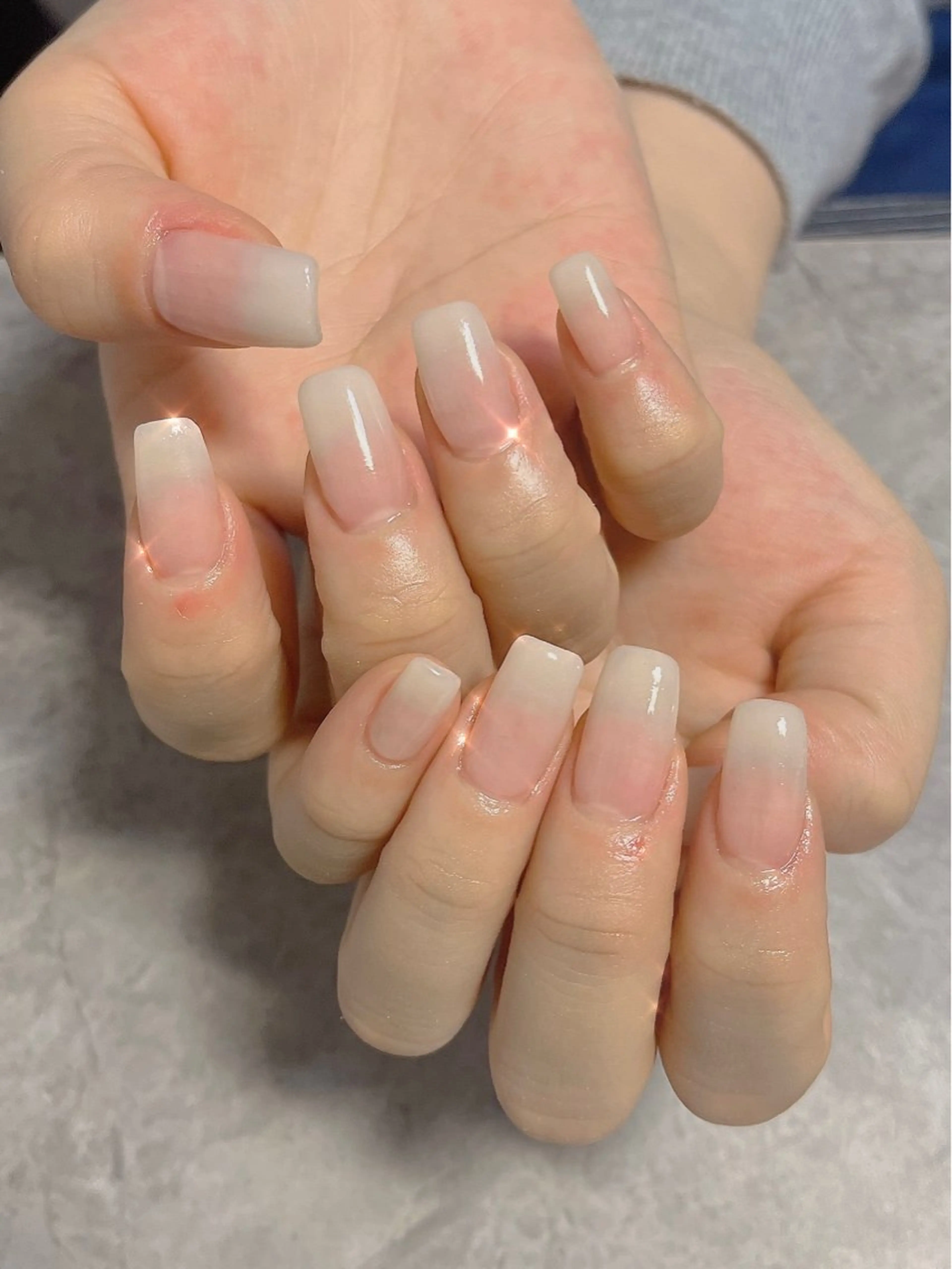 ネイル 長さ出し ジェルネイル グラデーション スカルプネイル ベテランネイル cnc nailのネイルデザイン