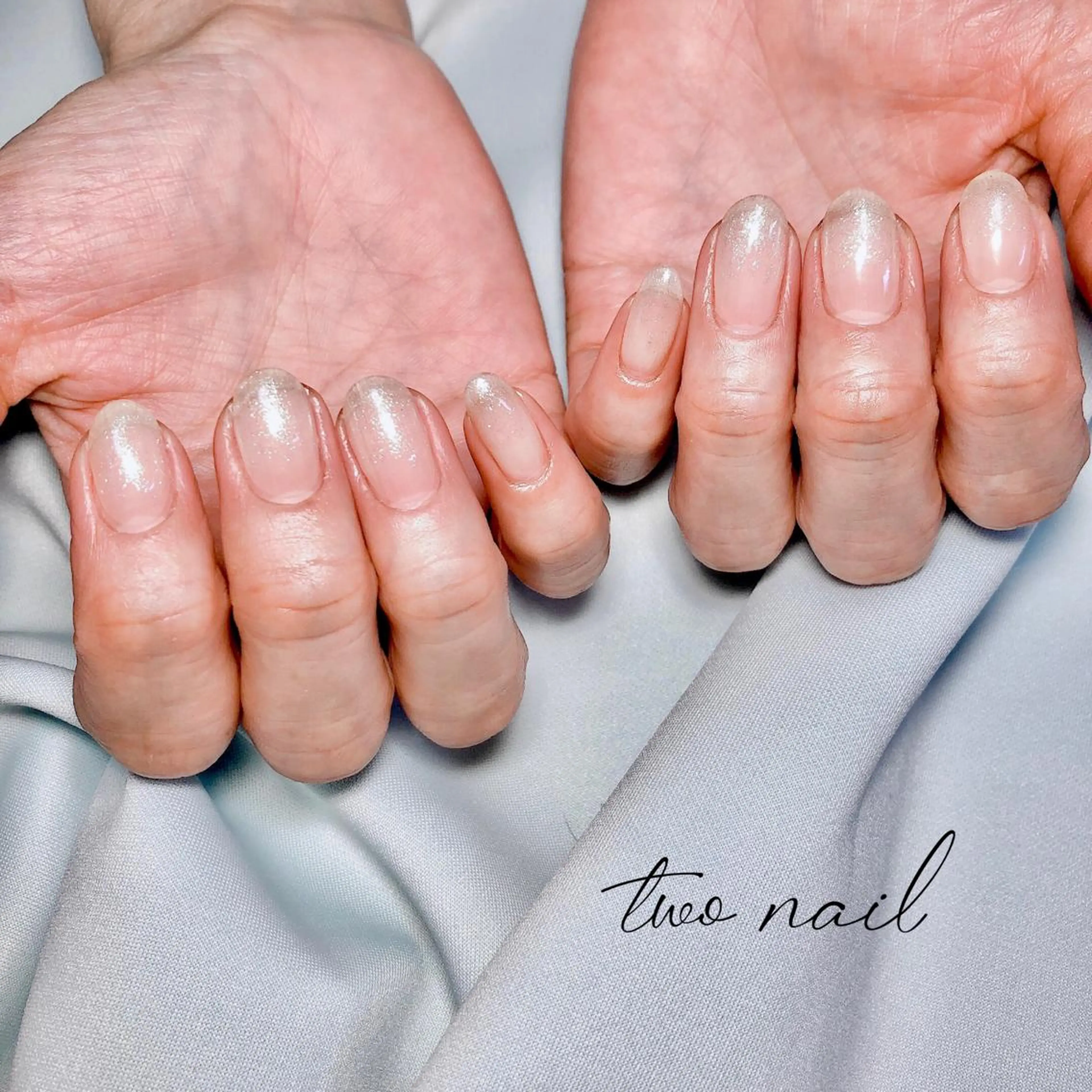 ネイル アートネイル フットネイル ハート ニュアンスネイル ホワイト ハンドネイル two nailのネイルデザイン