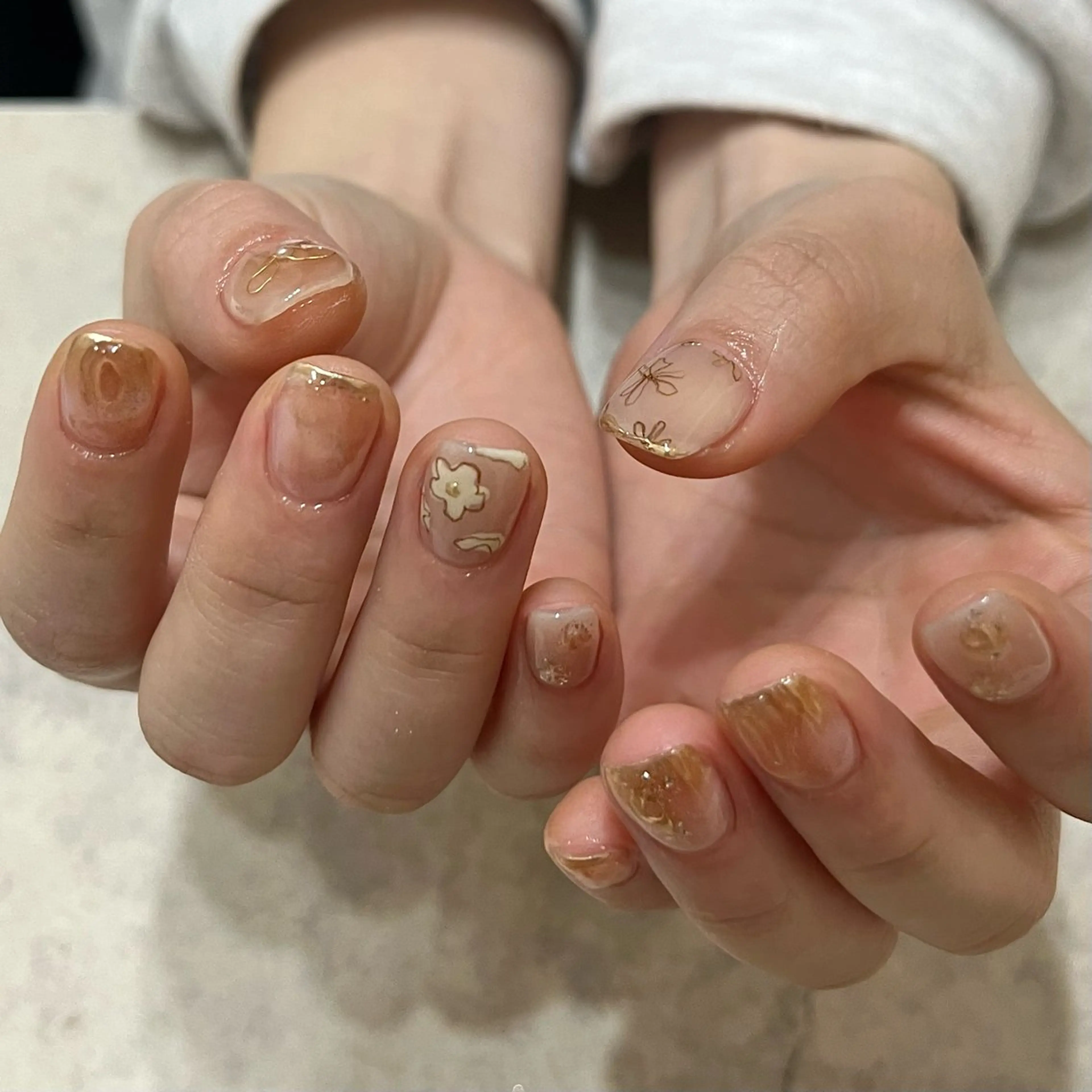 ネイル グリーン ハンドネイル vegh.所属・vegh. nail/阿波座のネイルデザイン