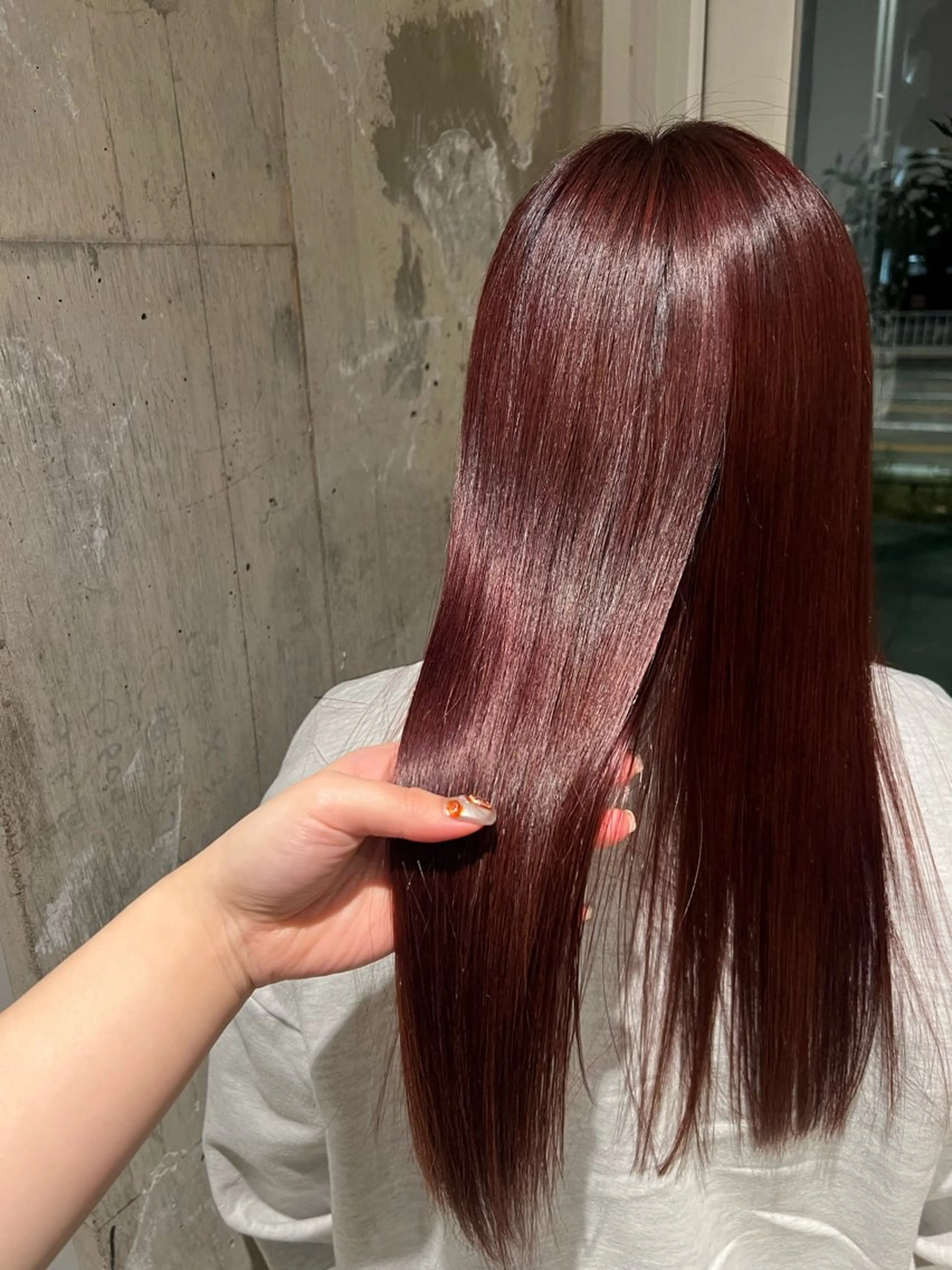 セミロング ヘアカラー トリートメント piilo／ 岩花梨乃のヘアスタイル