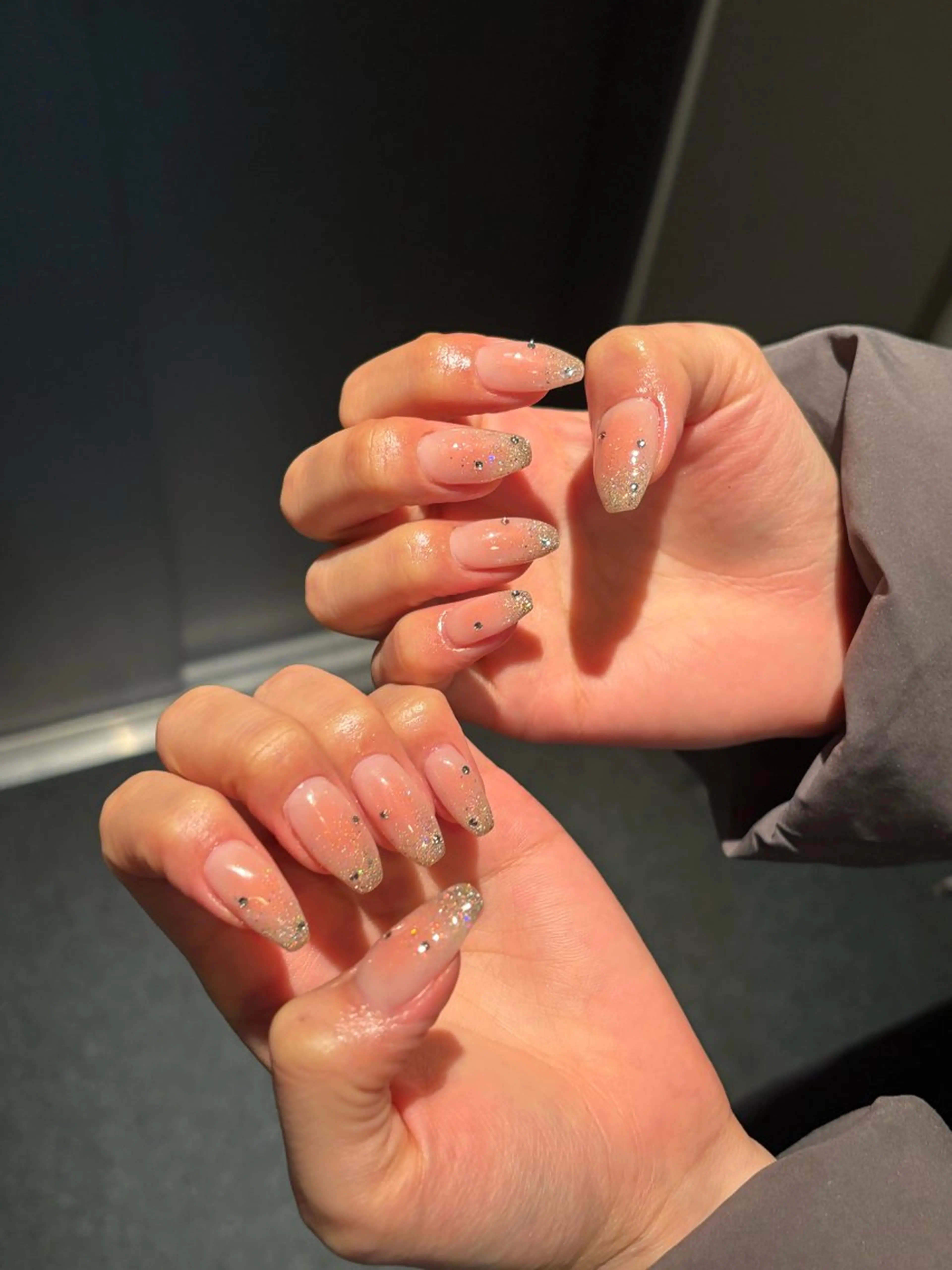 ネイル フレンチネイル ハート 韓国ネイル レース ニュアンスネイル ハンドネイル ハンドケア ボニー Coco nailのネイルデザイン