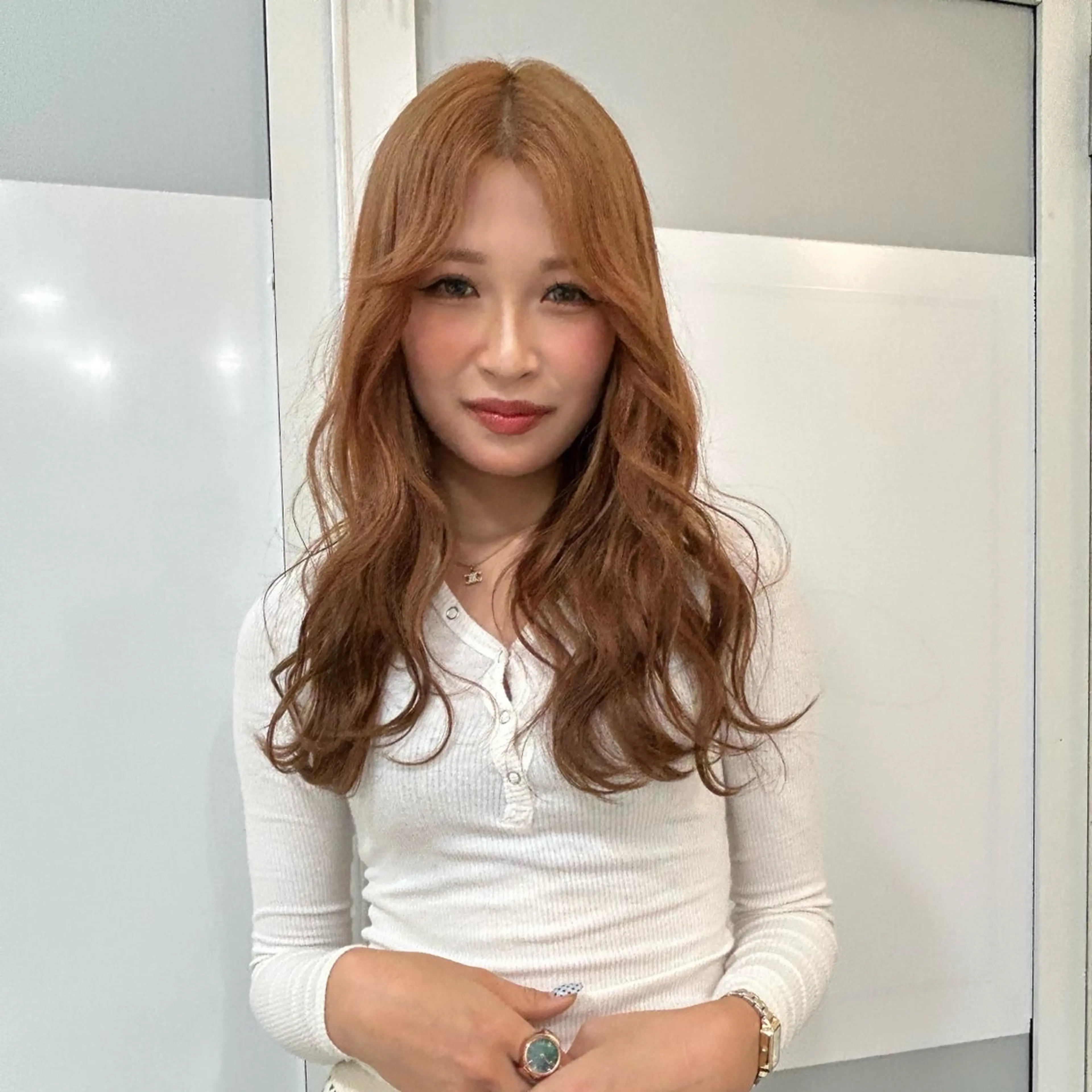 セミロング カラー ヘアカラー 🧡可愛い色落ち🧡 ハイトーン特化🧡のヘアスタイル