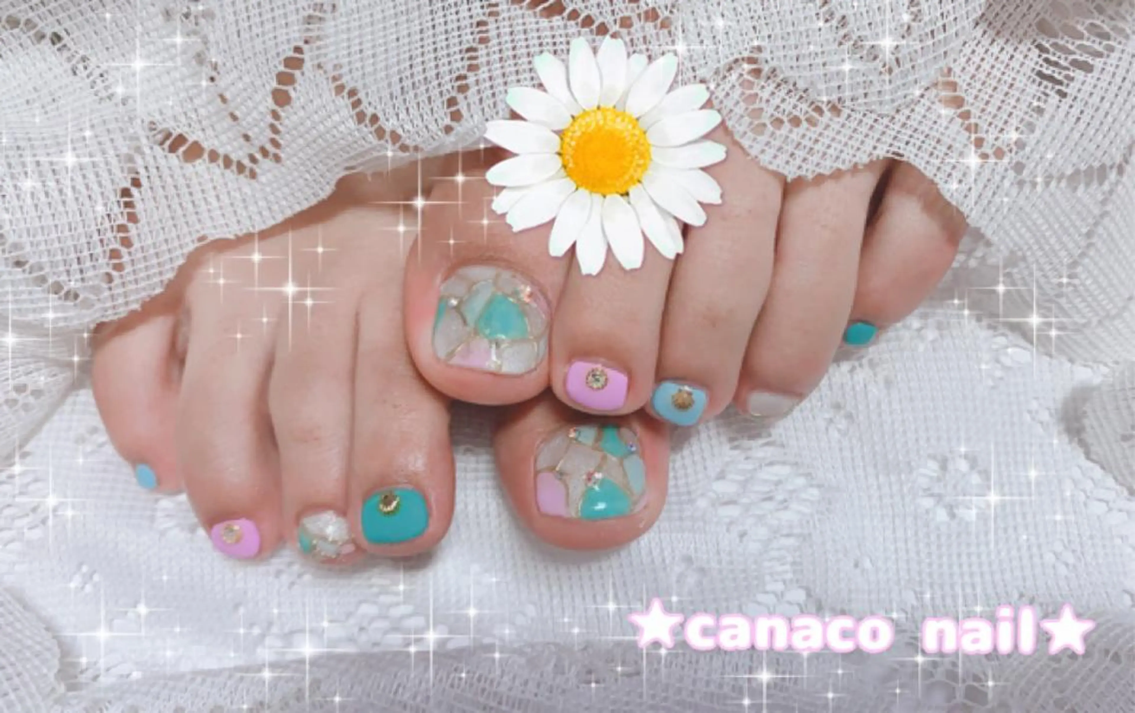 ネイル アートネイル フットネイル ジェルネイル パラジェル ストーンネイル Felice所属・ベテランネイル cnc nailのネイルデザイン