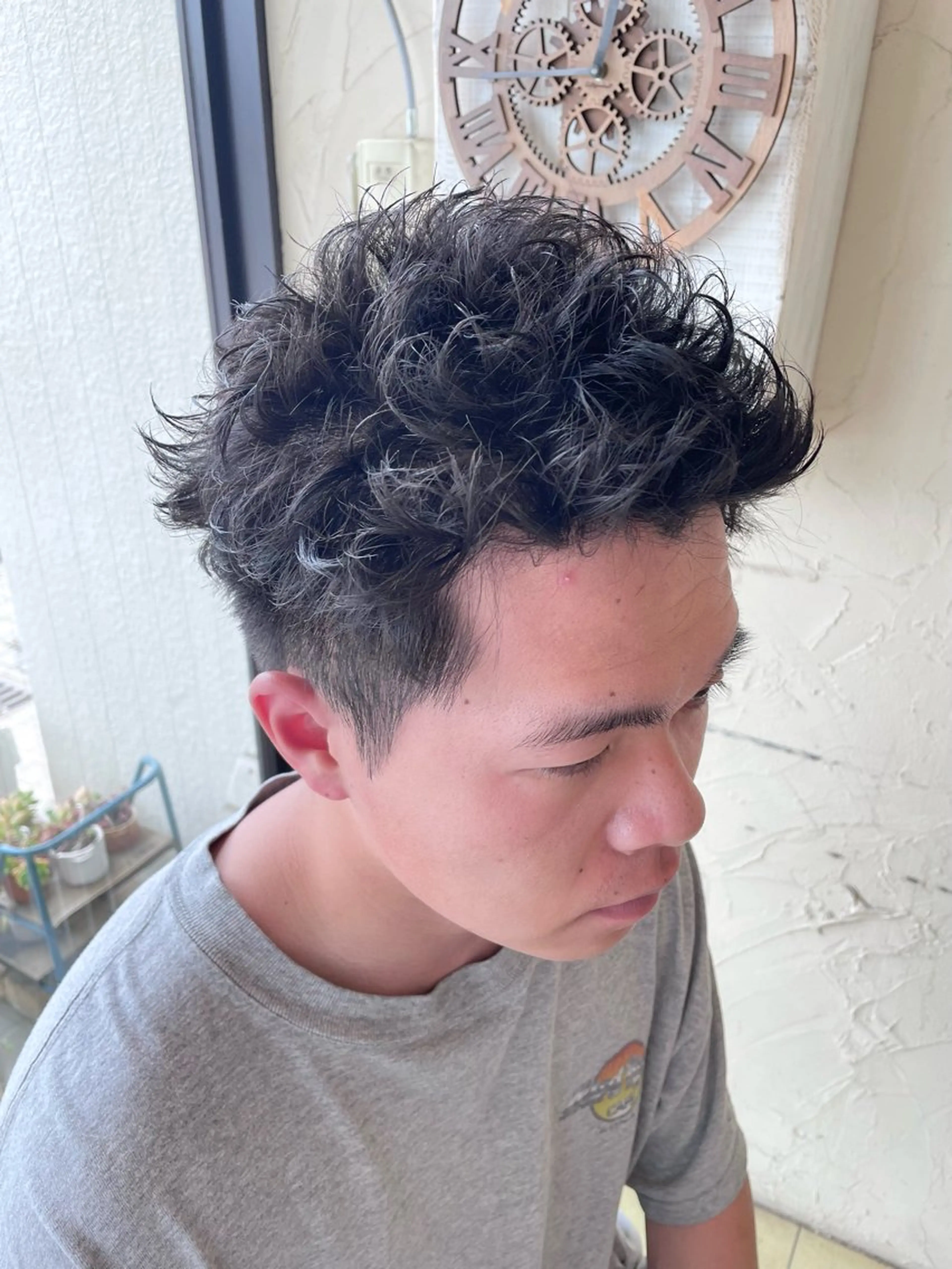 ショート パーマ メンズ メンズパーマ スパイキーショート ショートヘア カット パーマ ヘアセット メンズ特化/パーマ指 名No.1/百瀬太郎のヘアスタイル