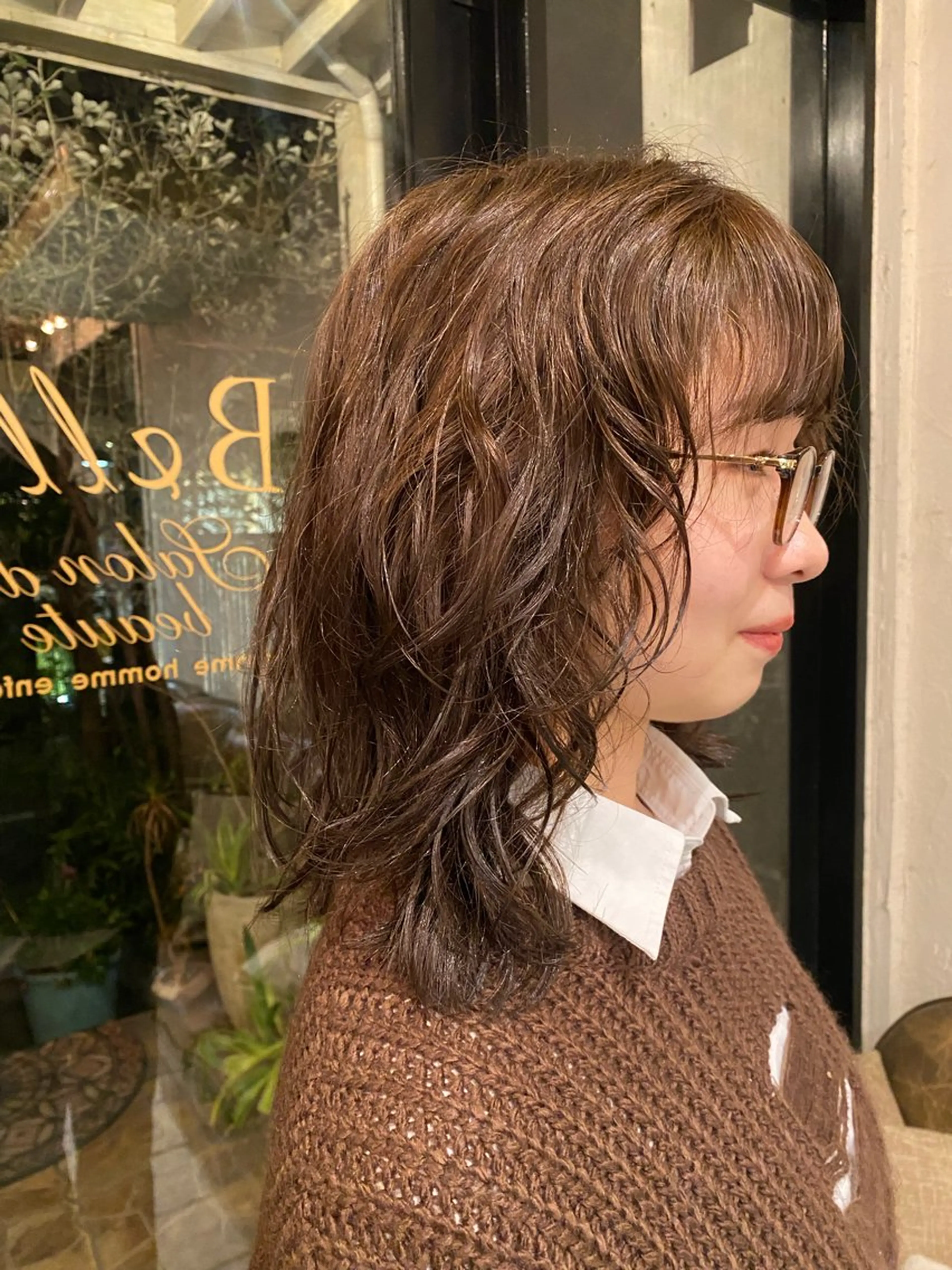 ミディアム カラー ベージュカラー ブラウンカラー ブラウンベージュ suzu🌼 /銀座のヘアスタイル