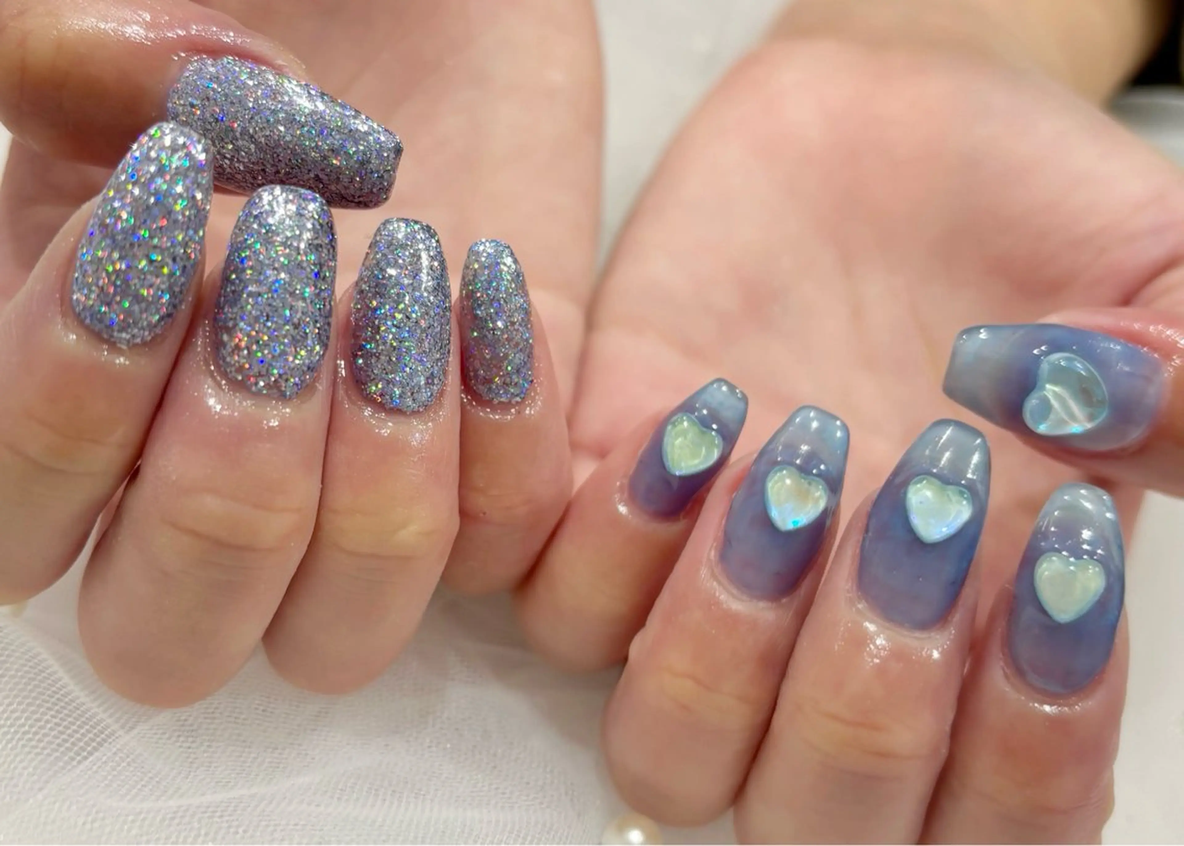 ネイル ハート ワンカラーネイル 🧡Shine船橋 鳴海🧡のネイルデザイン