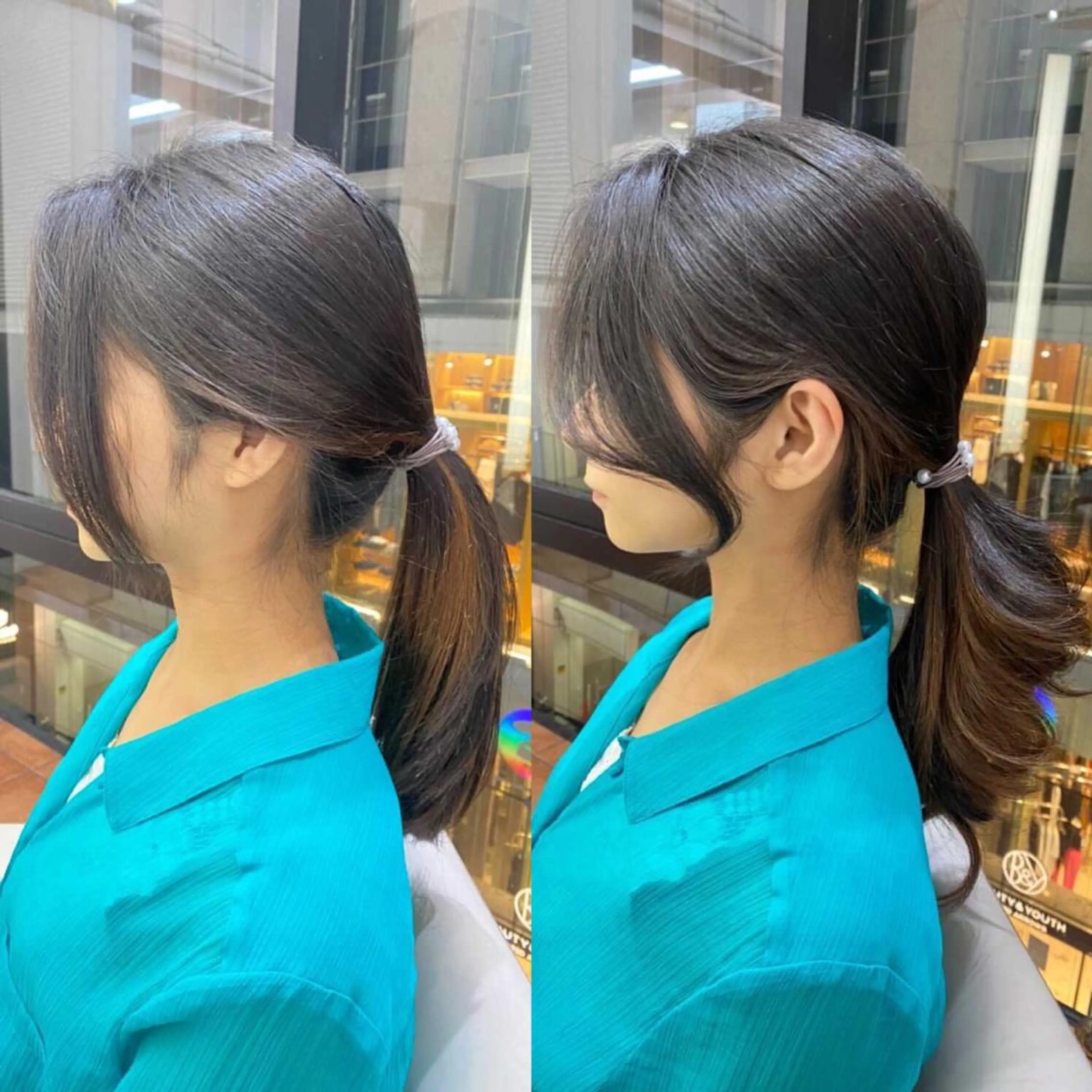 ミディアム カラー カット トリートメント 韓国ヘア/レイヤー カット SAKURAのヘアスタイル