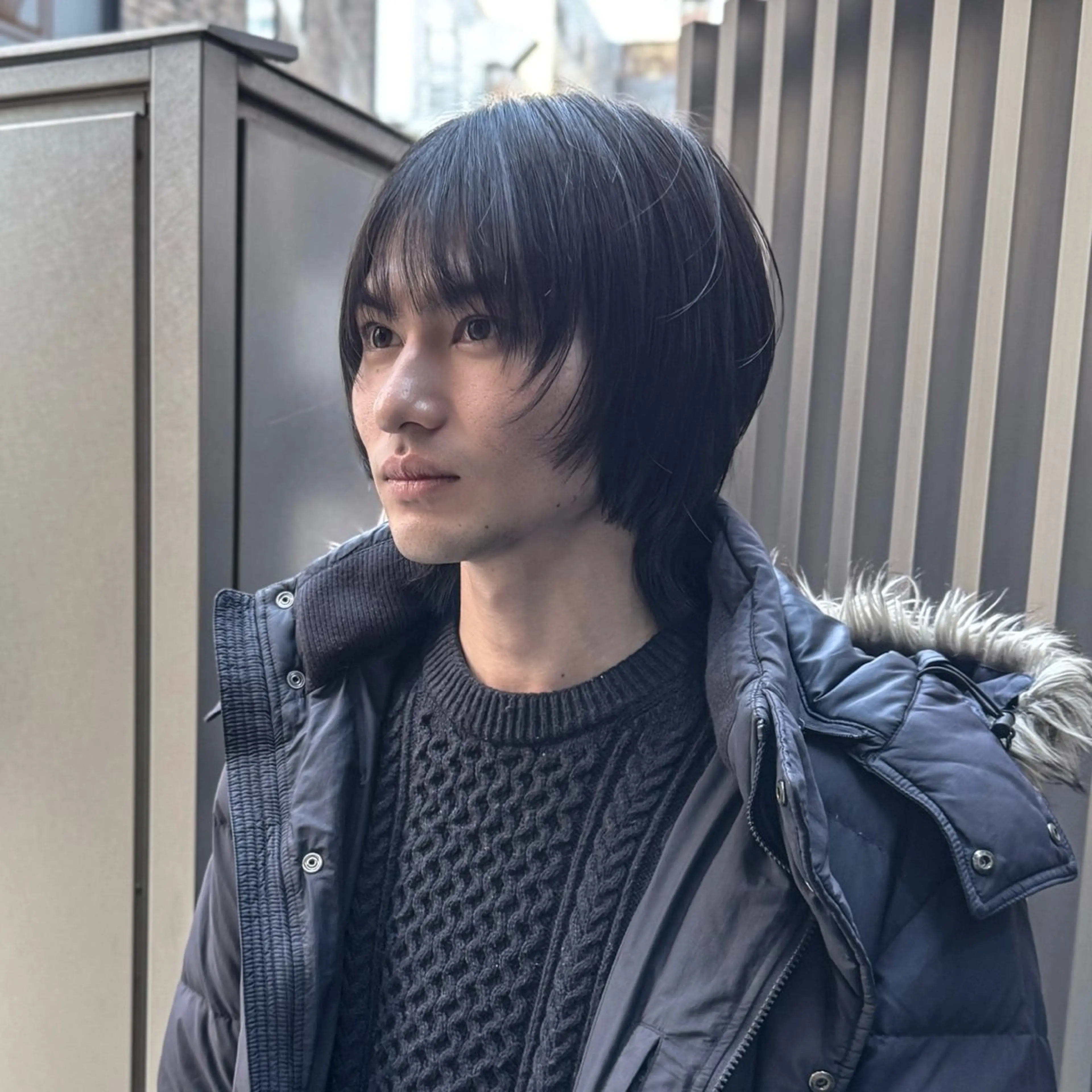 ミディアム ボブ カット メンズミディアム☁️ ✨ナチュラル/下村迅のヘアスタイル