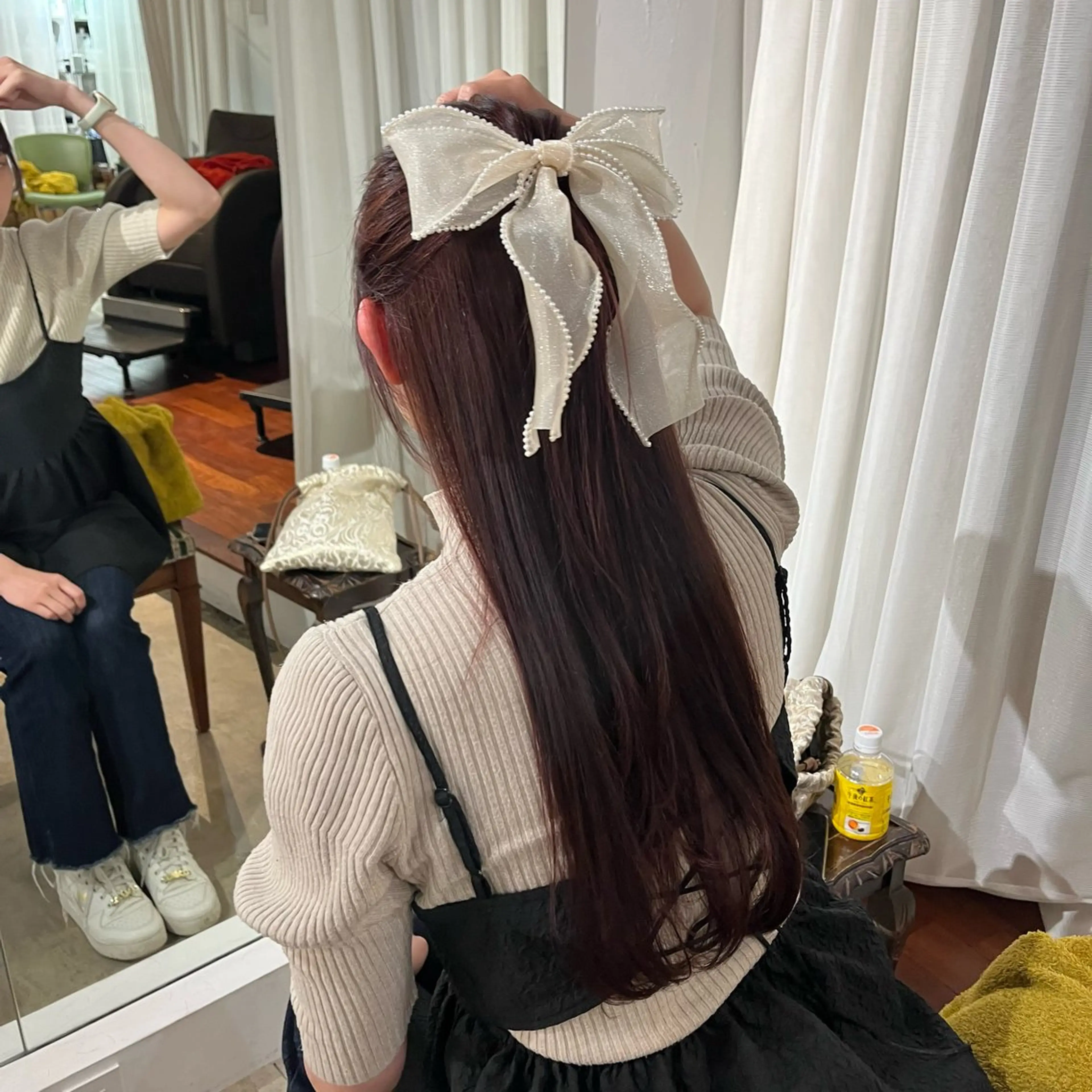 カラー ヘアアレンジ レッドカラー 海音🌺レイヤー カット/ケアリストのヘアスタイル