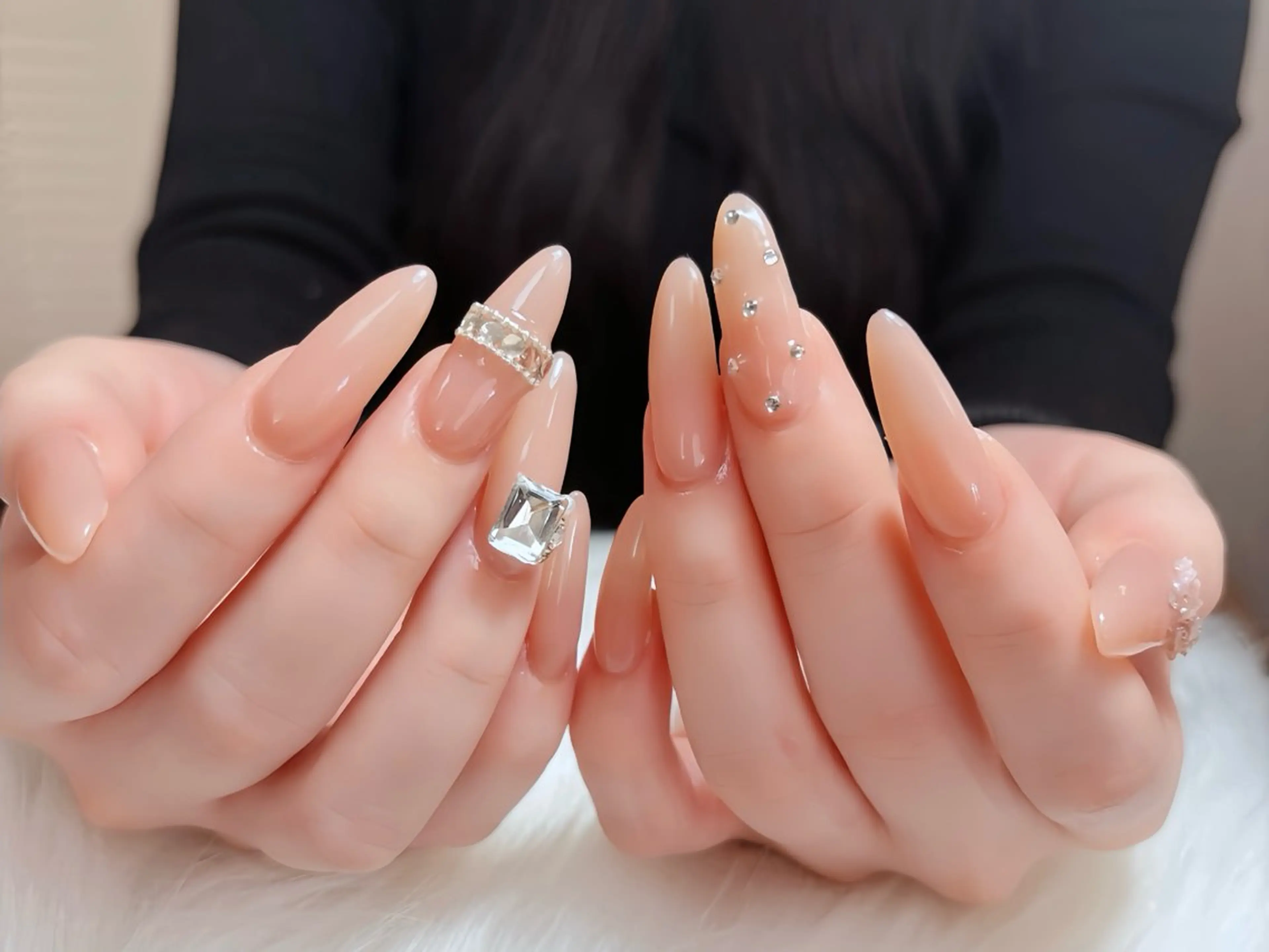 ネイル 長さ出し フットネイル ジェルネイル 韓国ネイル マグネットネイル YMT NailStudioのネイルデザイン