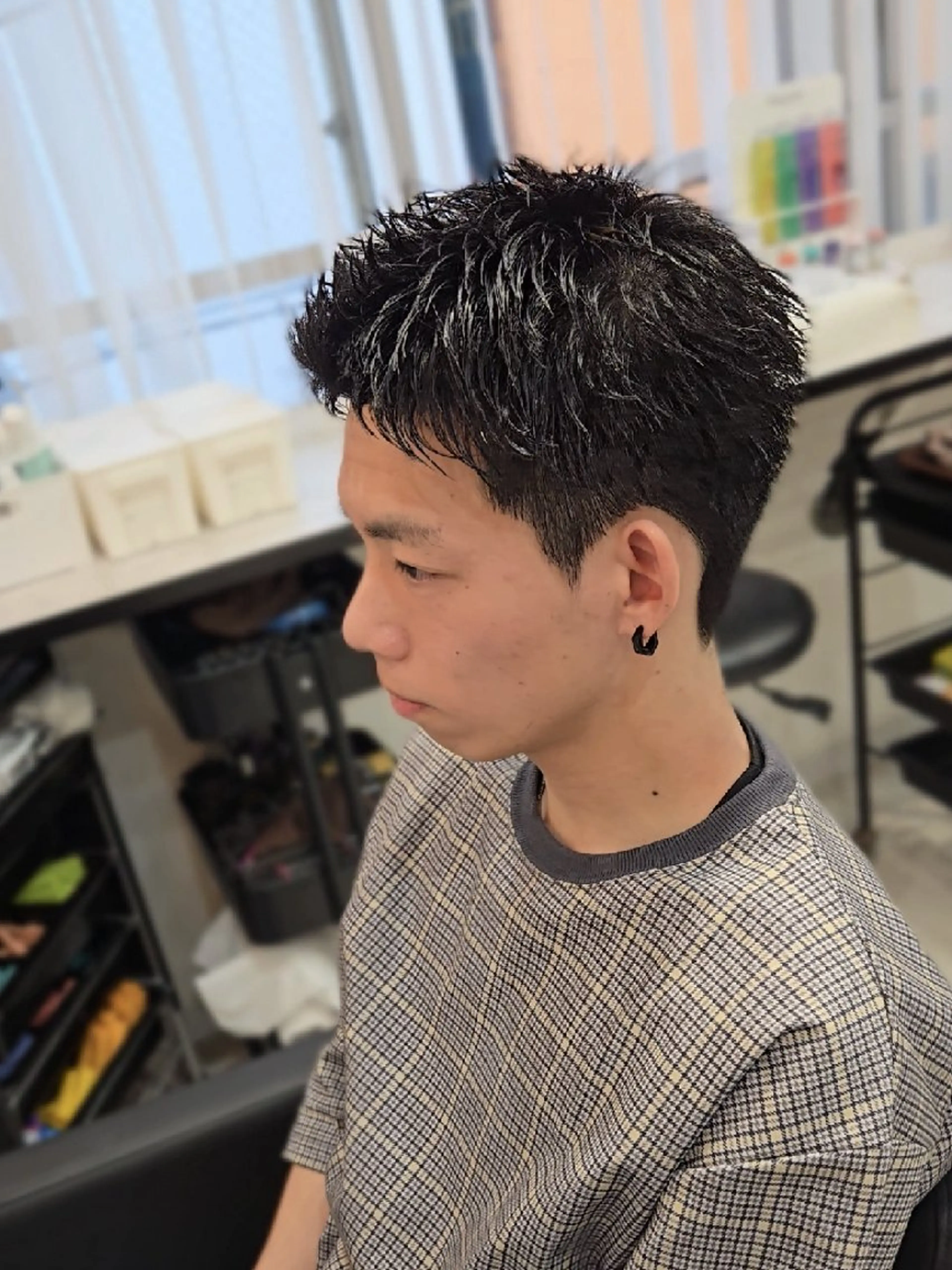 メンズ ショート スパイキーショート ショートヘア カット ヘアセット LEN名古屋/パーマ 海外ヘア/メンズ特化のヘアスタイル