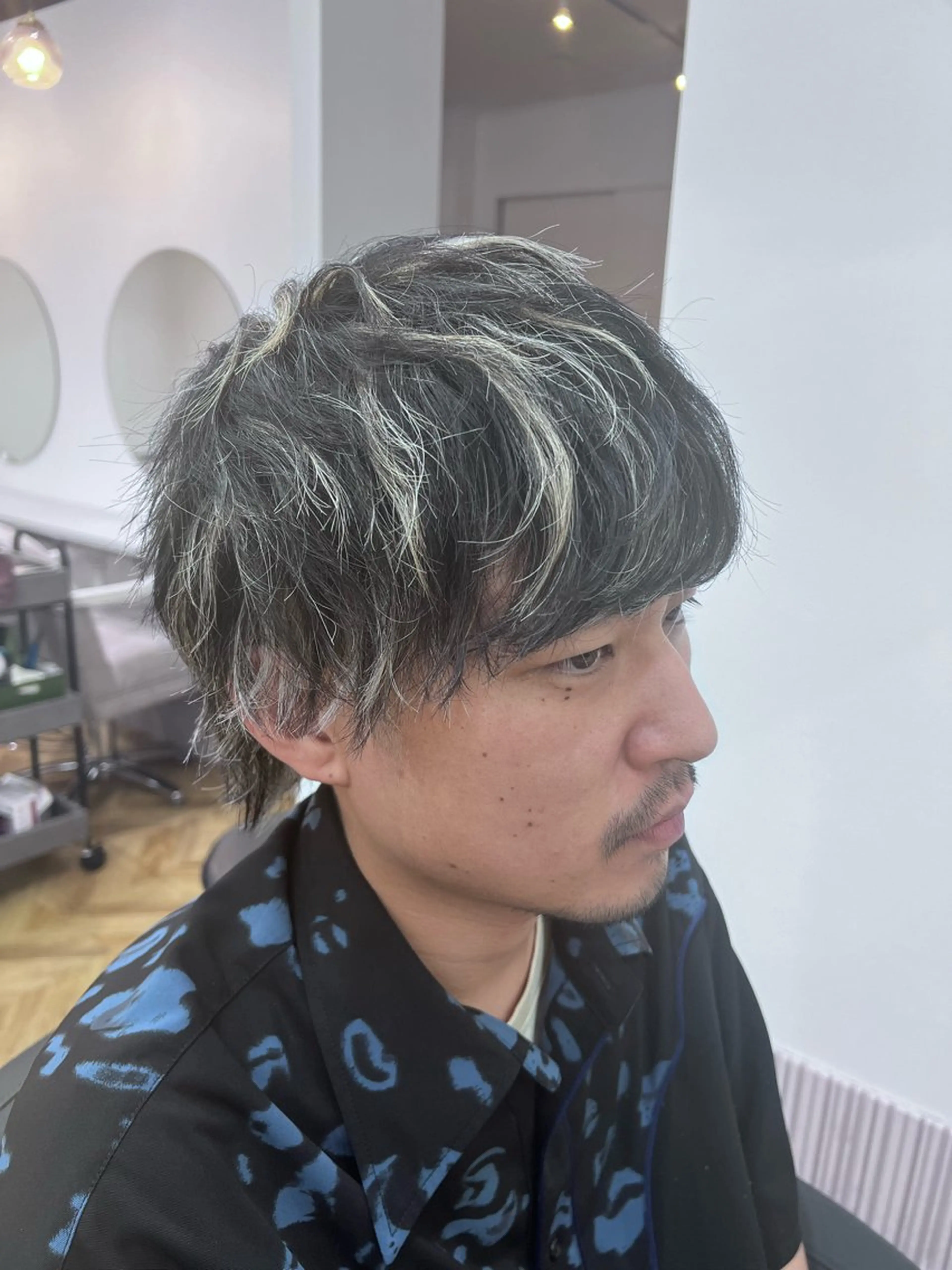 ショート カラー ヘアアレンジ メンズ メンズハイライト ハイライトカラー ハイライト ヘアカラー トリートメント ✨カチモリ✨レイヤー 韓国ヘア🇰🇷ゆいのヘアスタイル