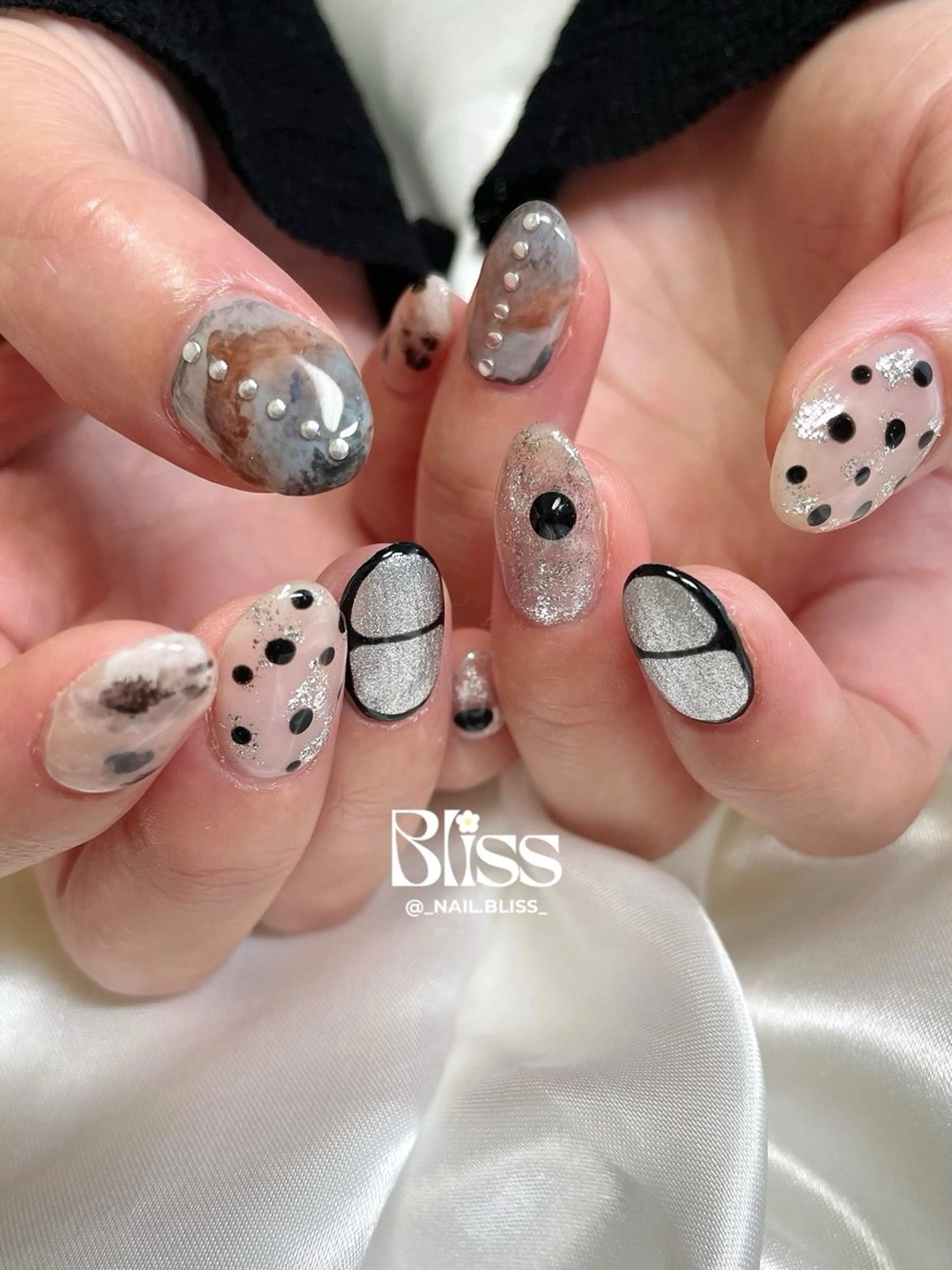 ネイル 持ち込み ニュアンスネイル ハンドネイル NAIL BLISSのネイルデザイン