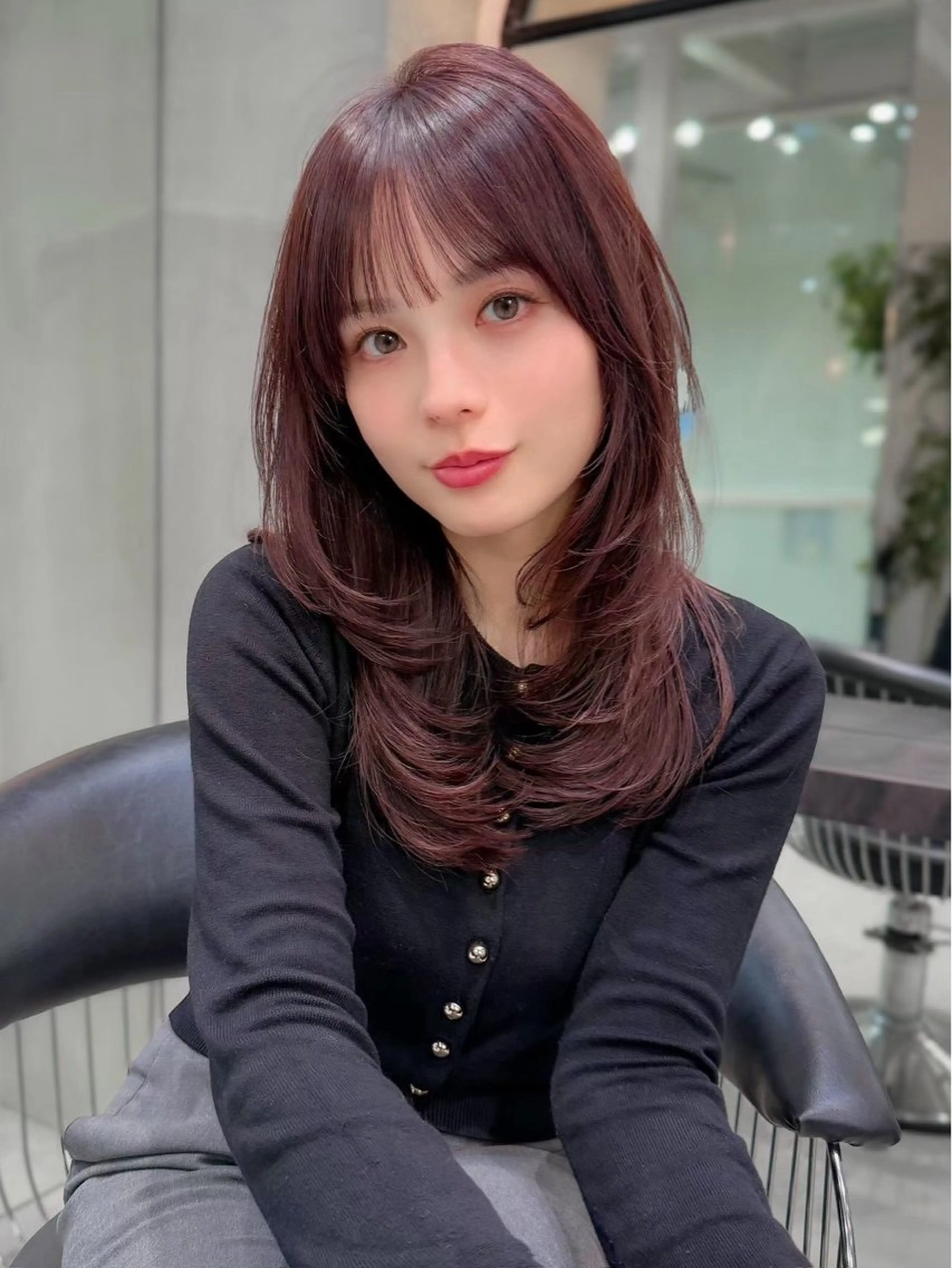 カラー Lond enika 🖤aoi🖤のヘアスタイル