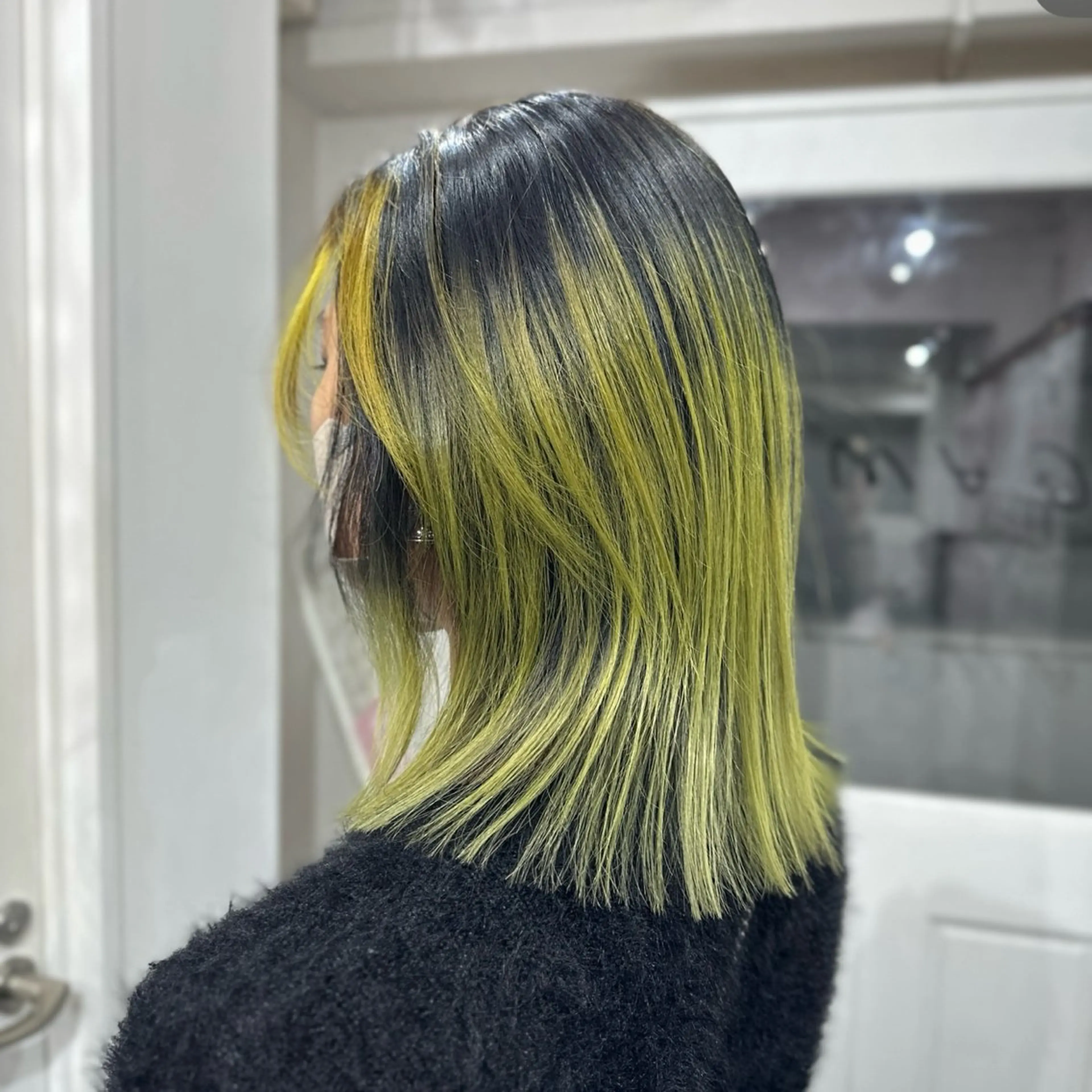 ミディアム カラー ヘアカラー ハイトーン/ウルフ /エクステ/ましろのヘアスタイル