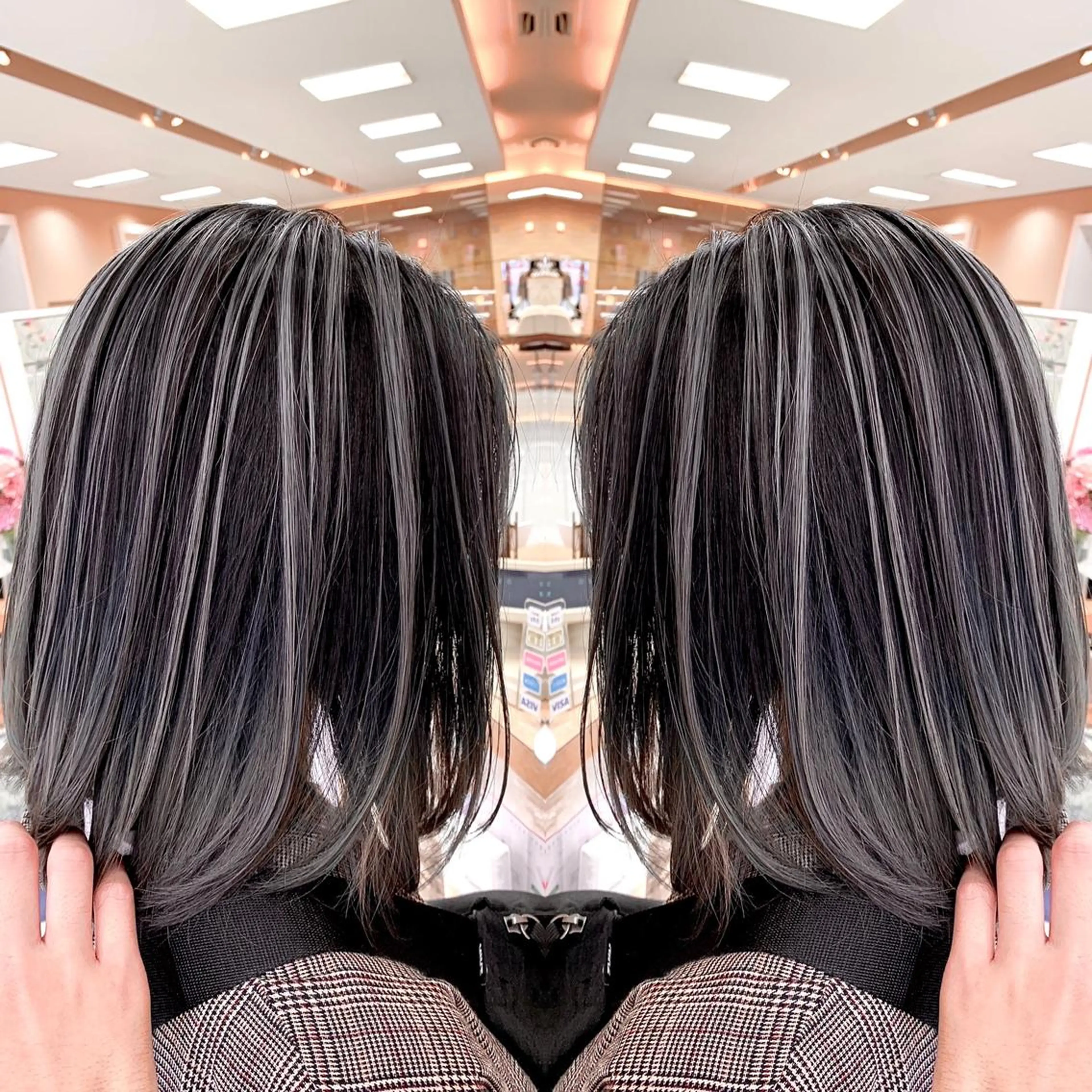 ショート カラー 縮毛/レイヤー 韓国/橋口のヘアスタイル