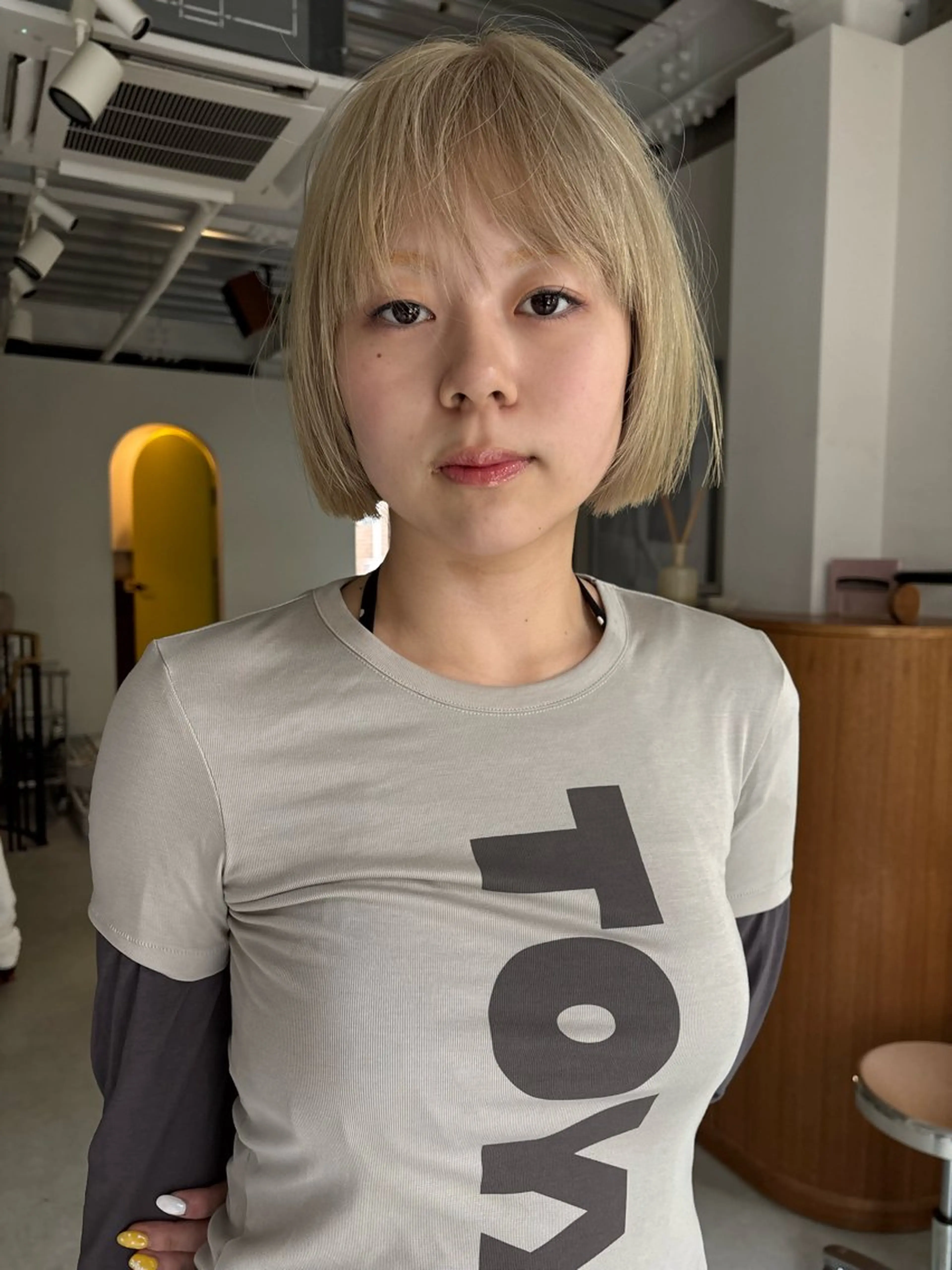 ミディアム ヘアカラー 田中 隼斗のヘアスタイル
