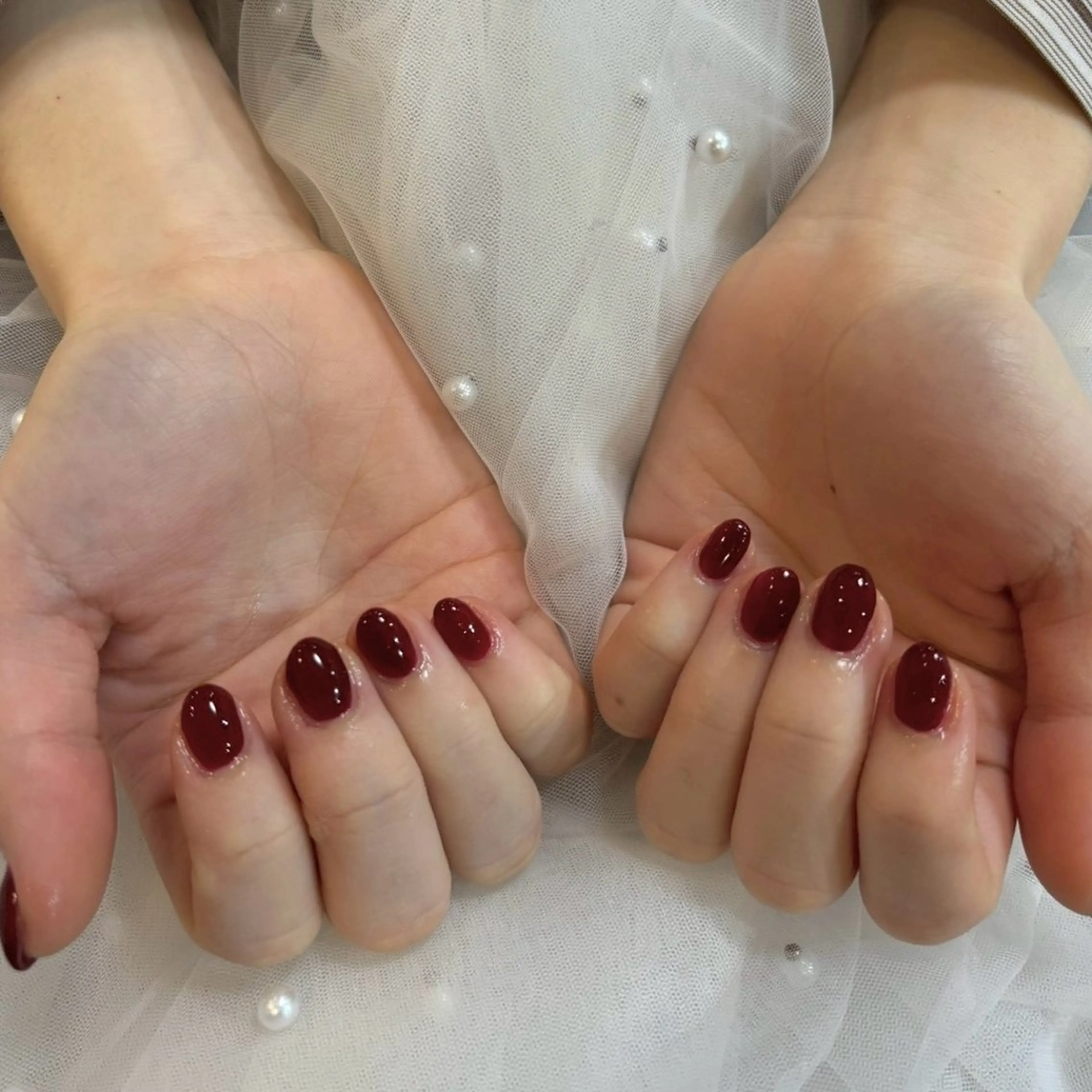 ネイル ワンカラーネイル シンプルネイル バレンタイン lalaroom. nailsalon航空公園店所属・lala room.のネイルデザイン