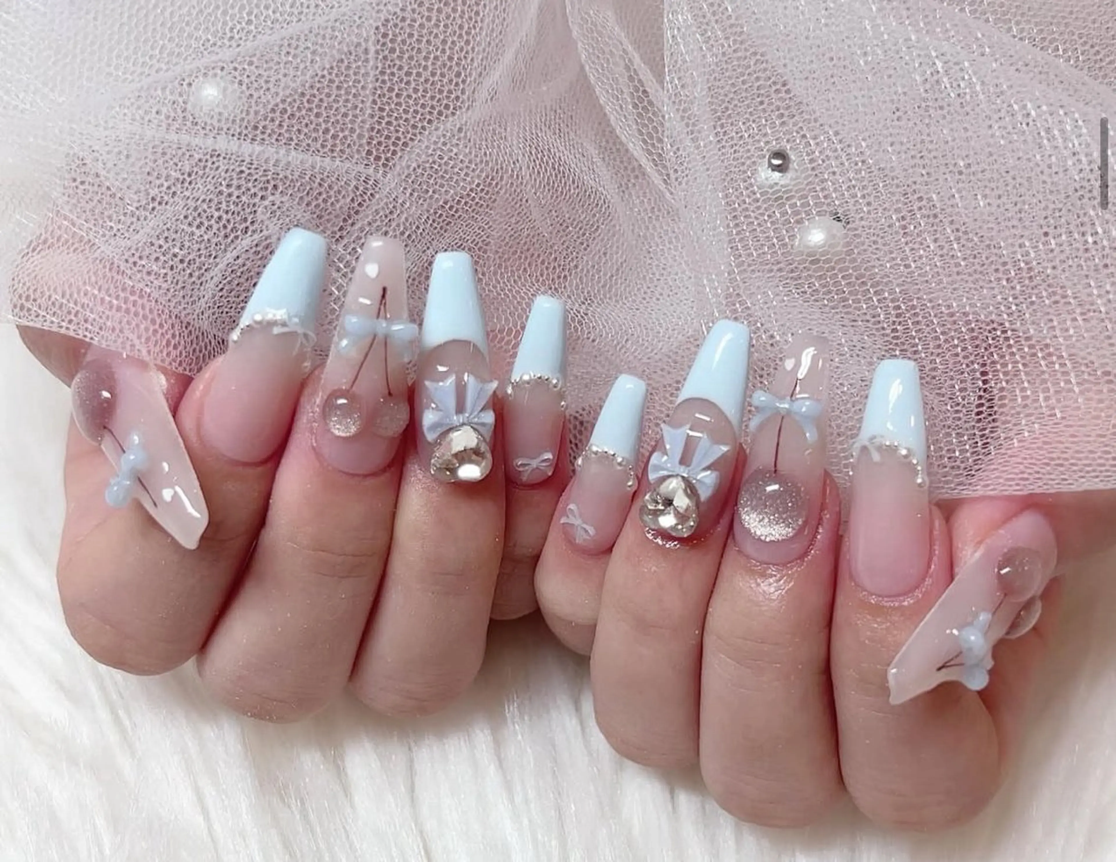 ネイル アートネイル フレンチネイル ジェルネイル 韓国ネイル マグネットネイル Lenie Nail Salonのネイルデザイン