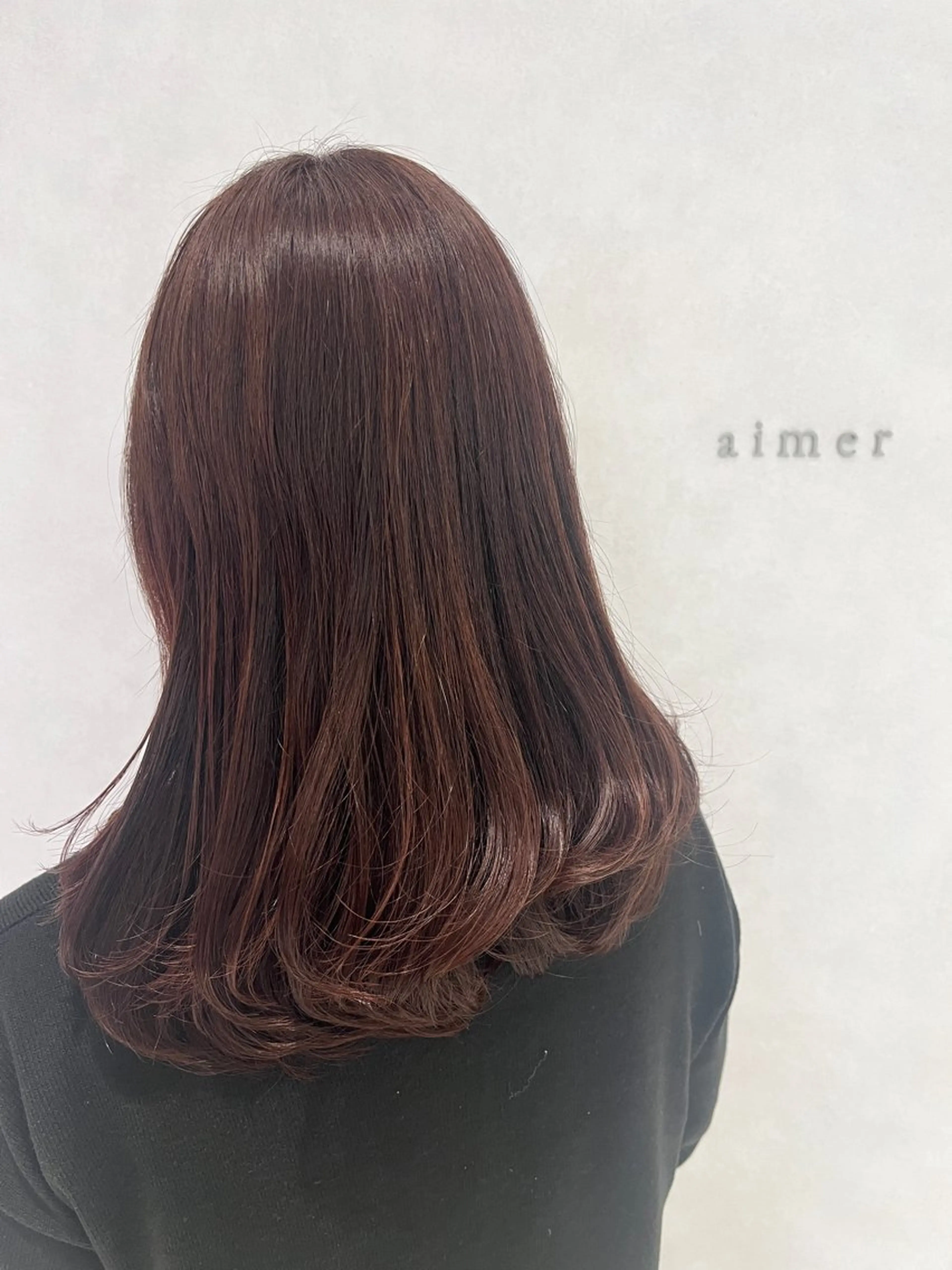 セミロング カラー イオカ ヒトミのヘアスタイル